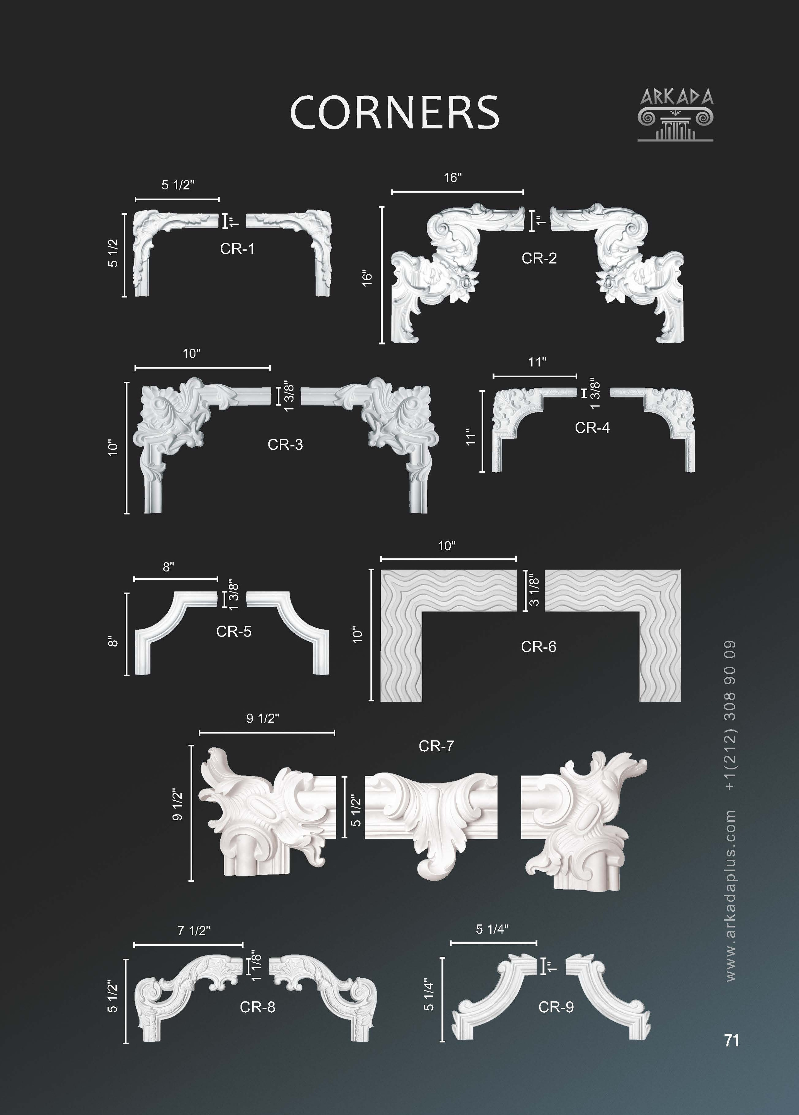 Catalog pages. Plaster molding