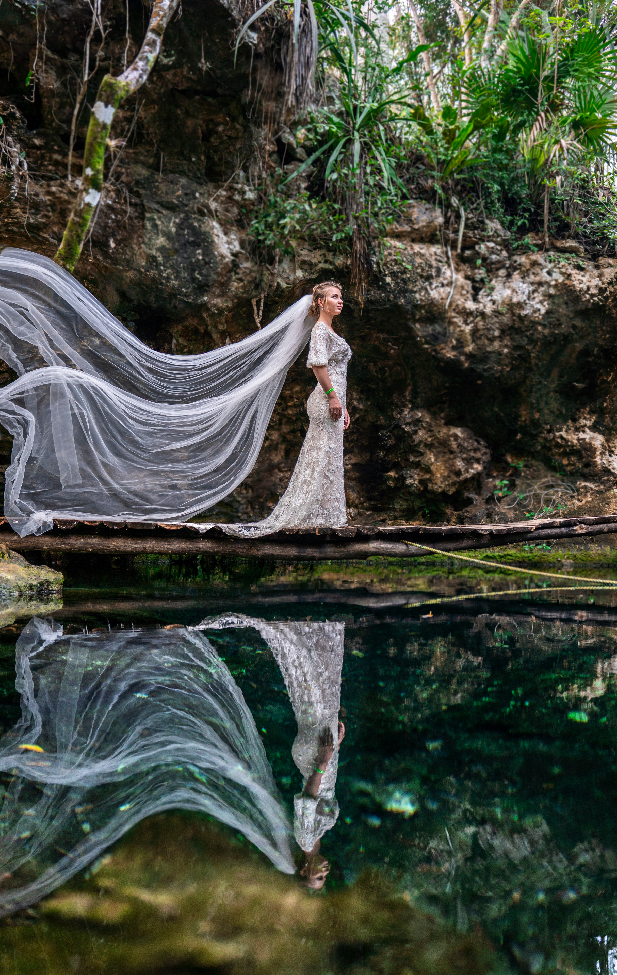 Adventure proposal shoot in sacred water cave