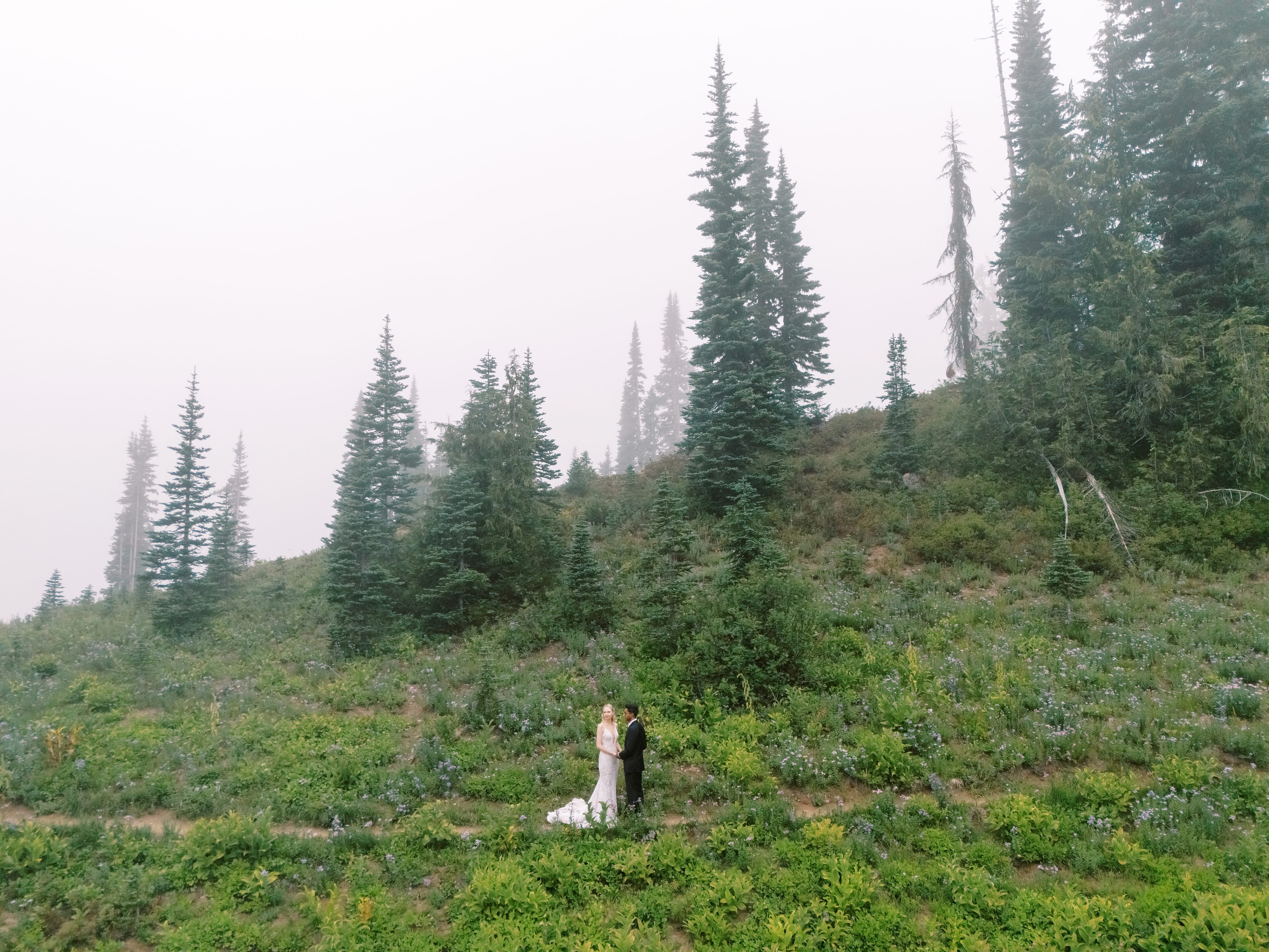 Rachel & Ryan Wedding photoshoot. August 2024. Little Tipsoo Lake, WA Day 2. EVAN ARISTOV WEDDING PHOTOGRAPHY — Seattle Wedding Photographer