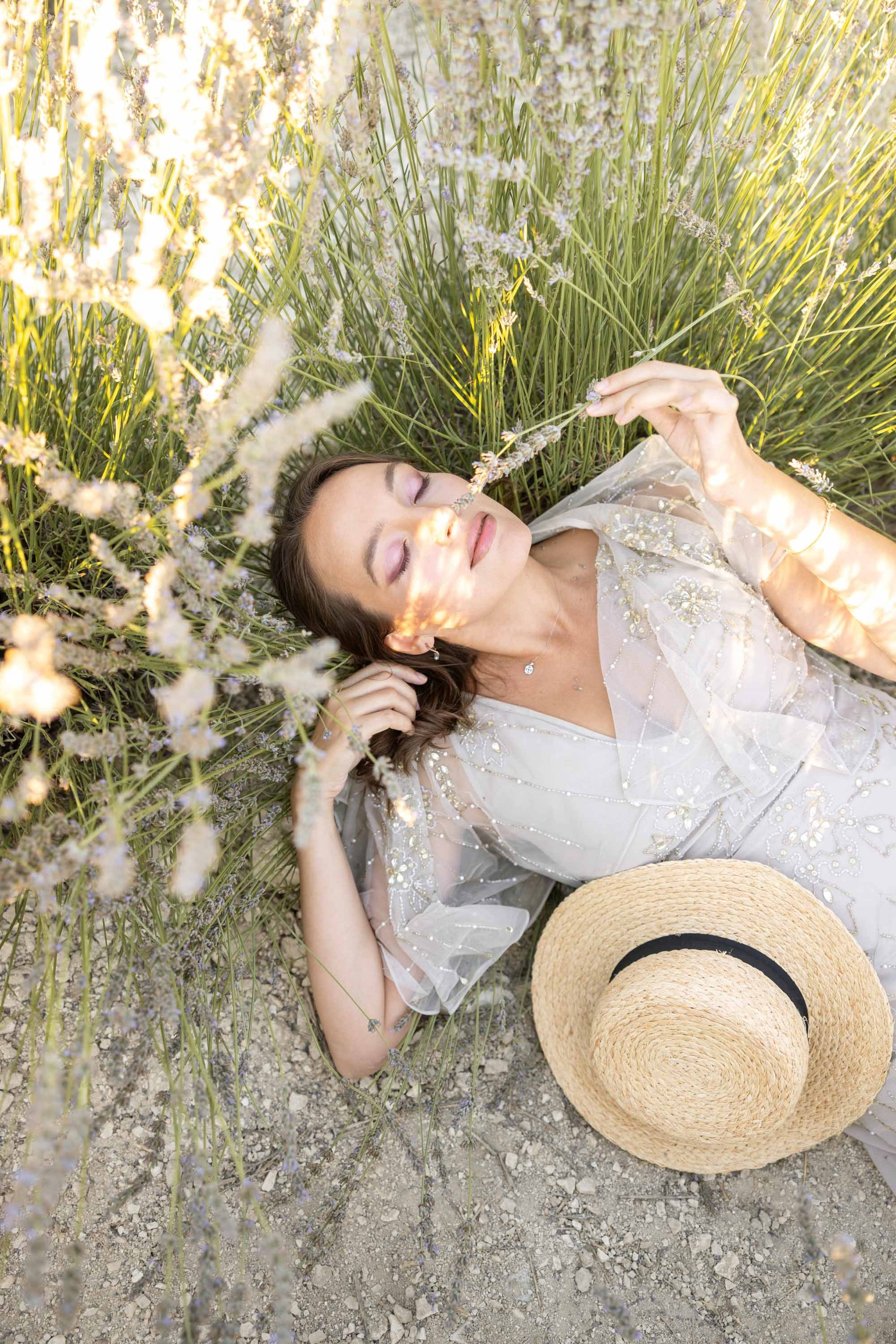 Photo session in lavender field. Julia Ganch I Fashion Wedding Photography I Cappadocia Turkey