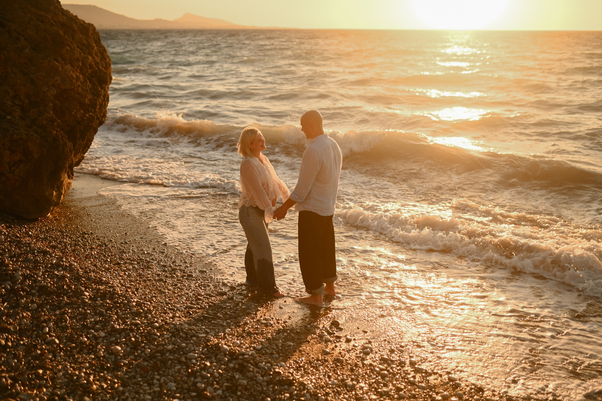 Maternity Photoshoot on the Beach in Rhodes. Photographer in Rhodes Island