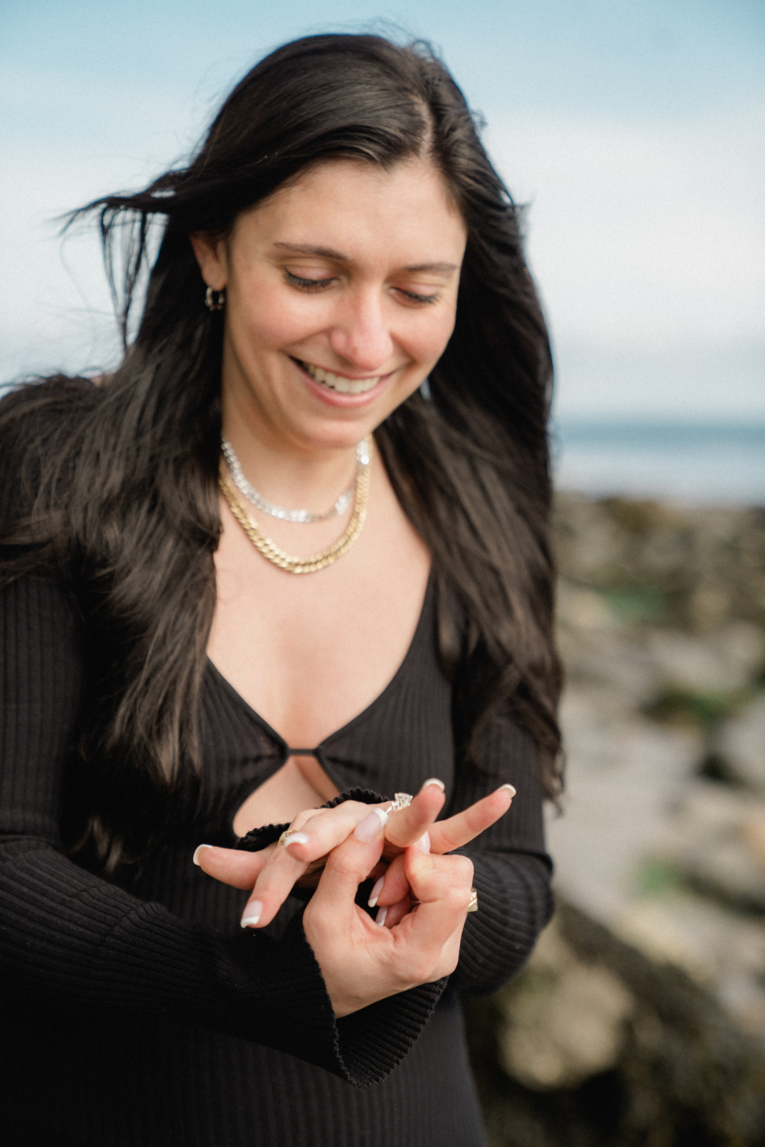 Proposal at Silverstrand Beach, co Galway. Wedding and family photographer Ireland