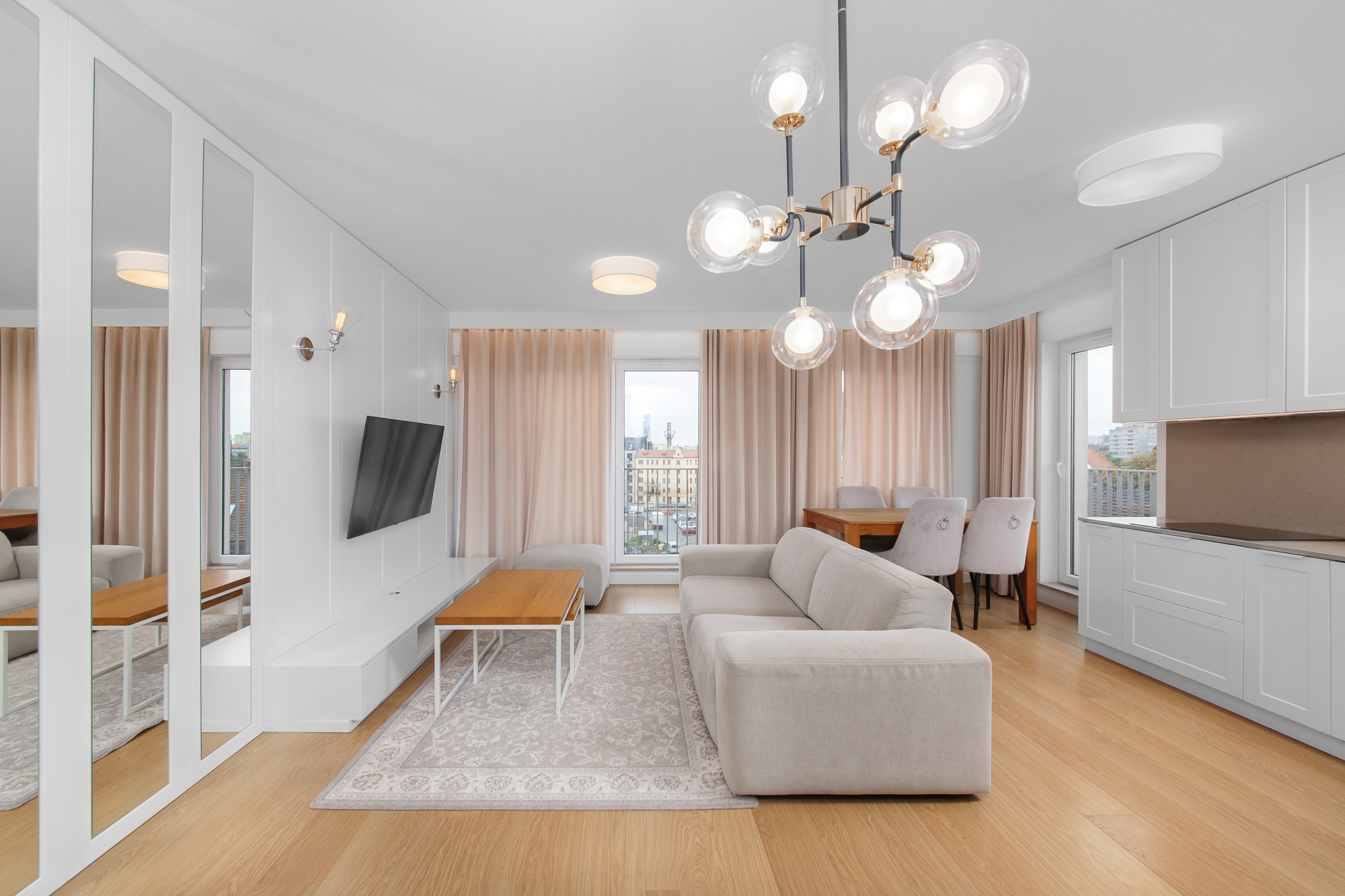 elegancki salon w apartamencie zdjęcie wnętrza