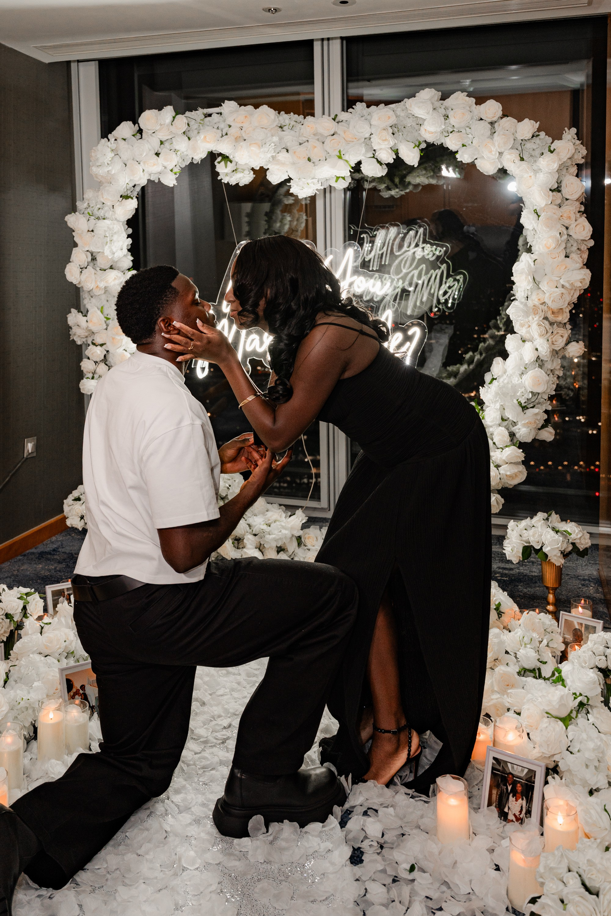 The proposal in The Shard. Tonya Kyrylenko photographer in London