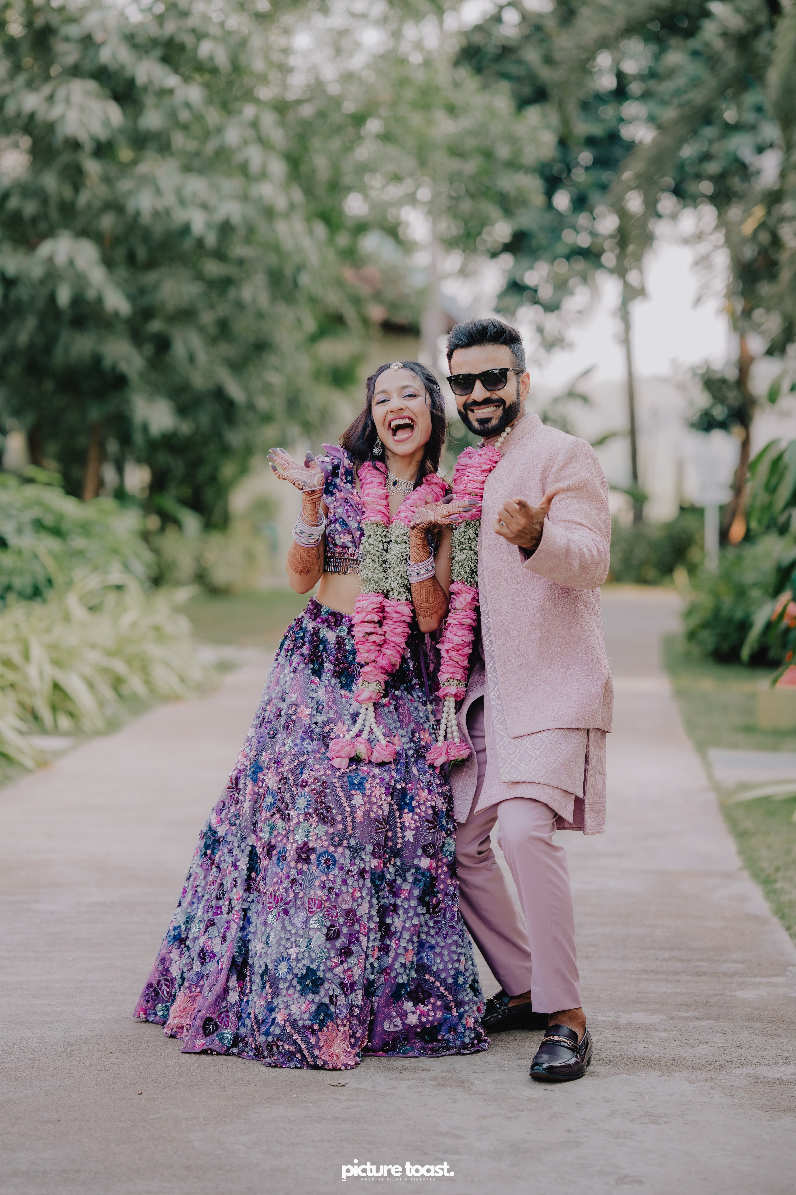 Varamala Ft. Barbie & Aneesh. Fine art Wedding Photographers in India & Canada