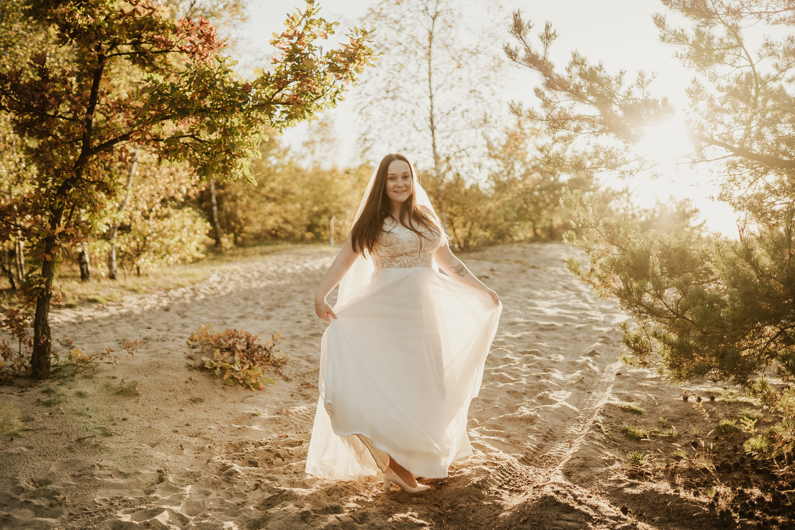 PUSTYNIA BŁĘDOWSKA: Plener ślubny Angeliki i Patryka. Karkowskafoto - fotografia miłości