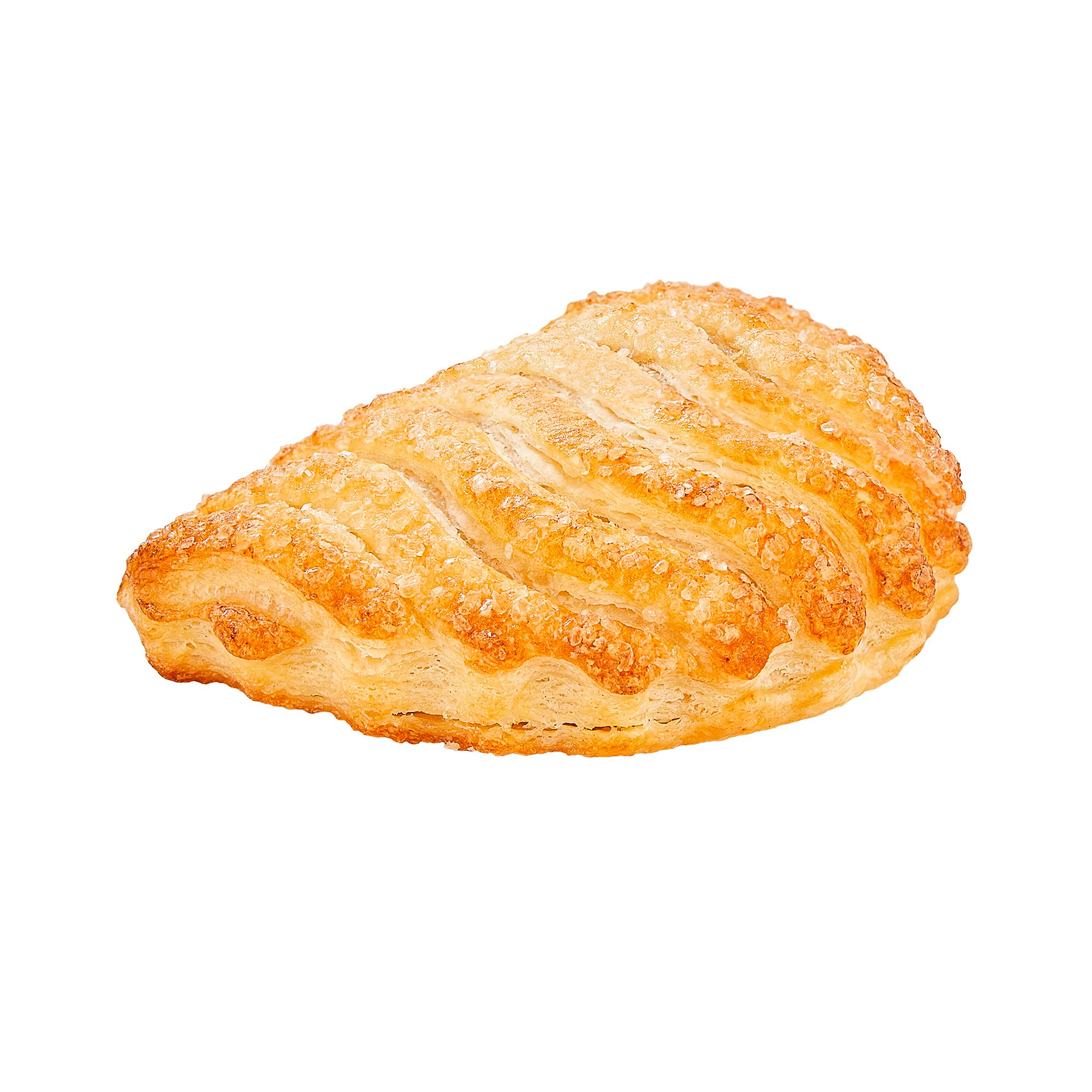 Photographer Roman Djuzev - Bun with peach cream close-up on white background.