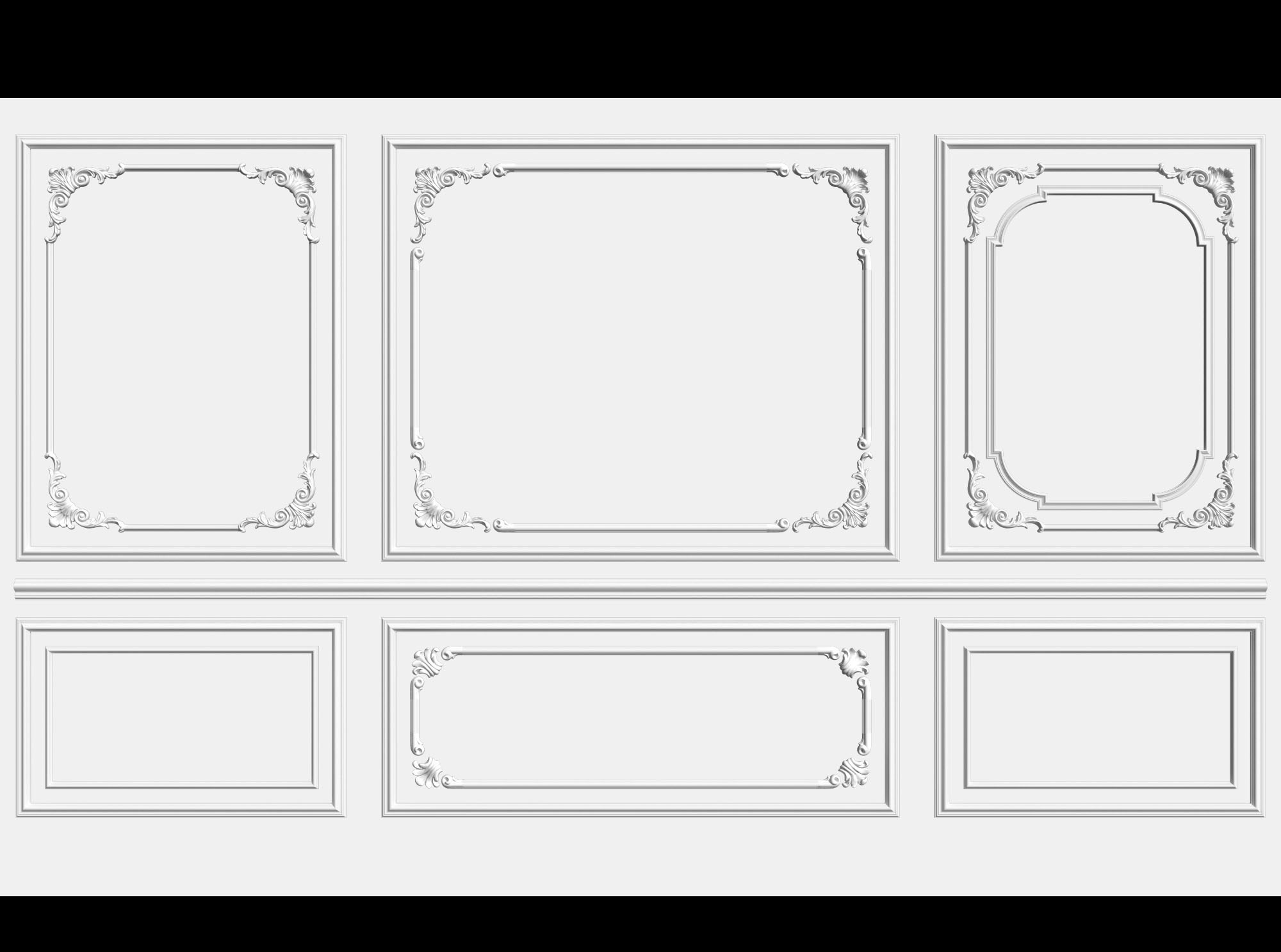 Corners. Plaster molding