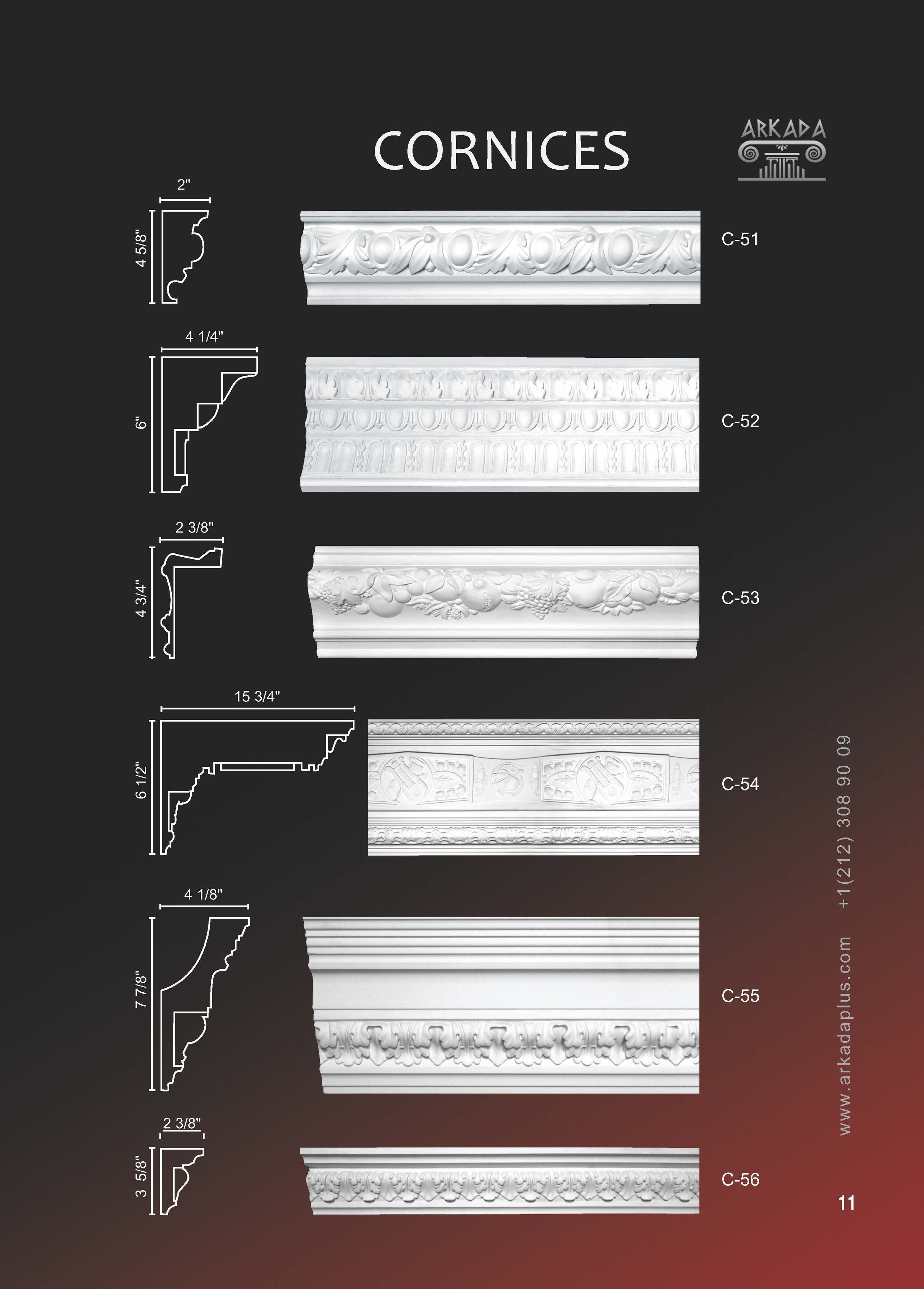 Catalog pages. Plaster molding