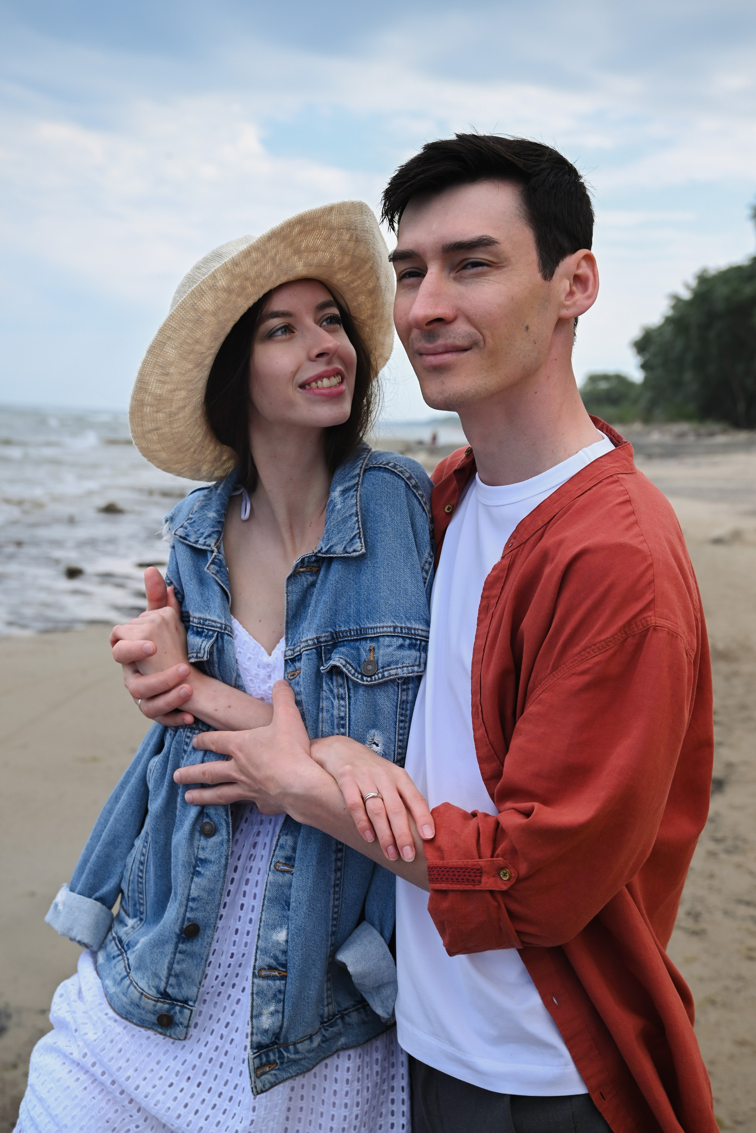 Love photography story on the riva of the see