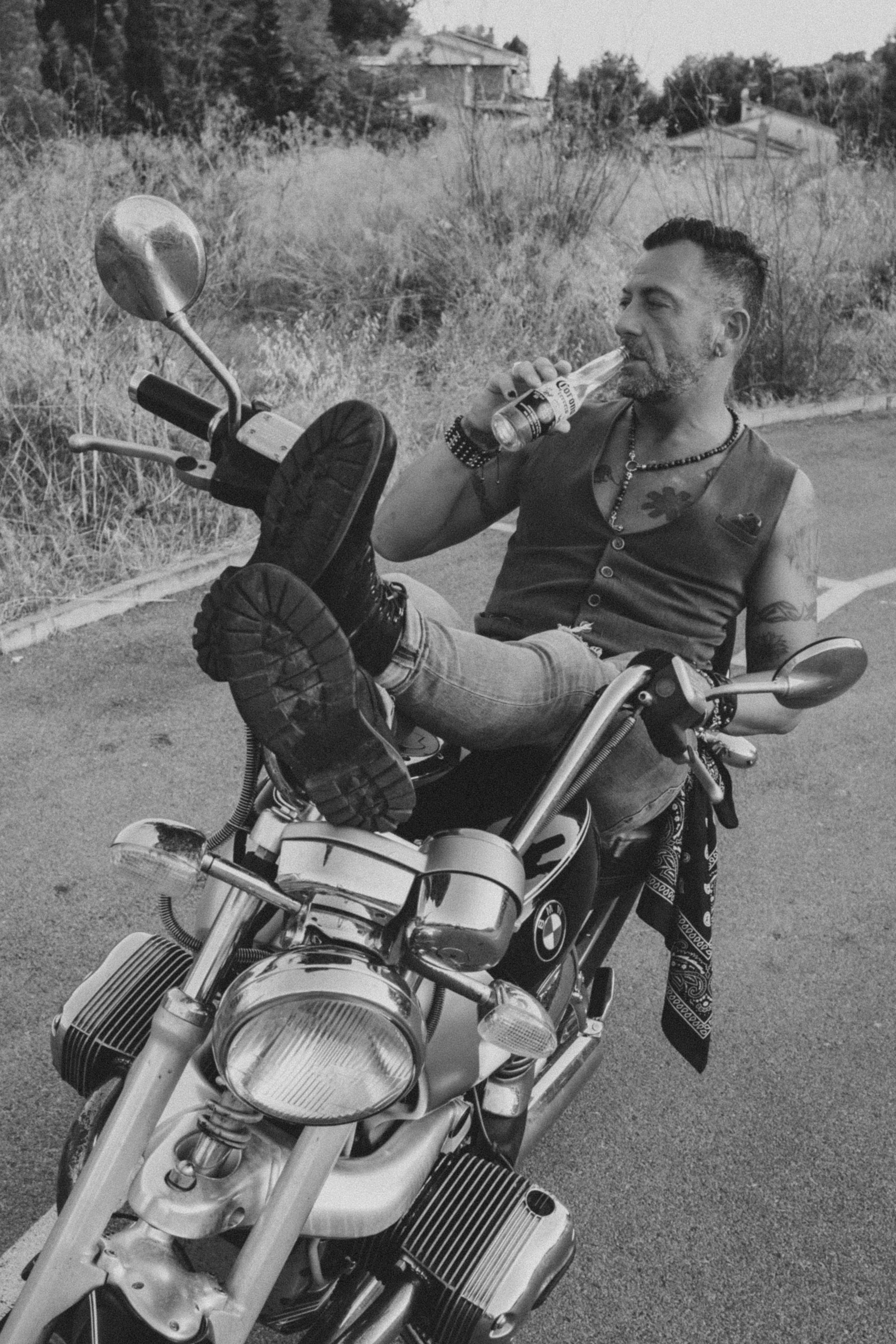 Фотосессия пары на мотоцикле. Профессиональная фотосъемка в Калафелле — Елена Медведева