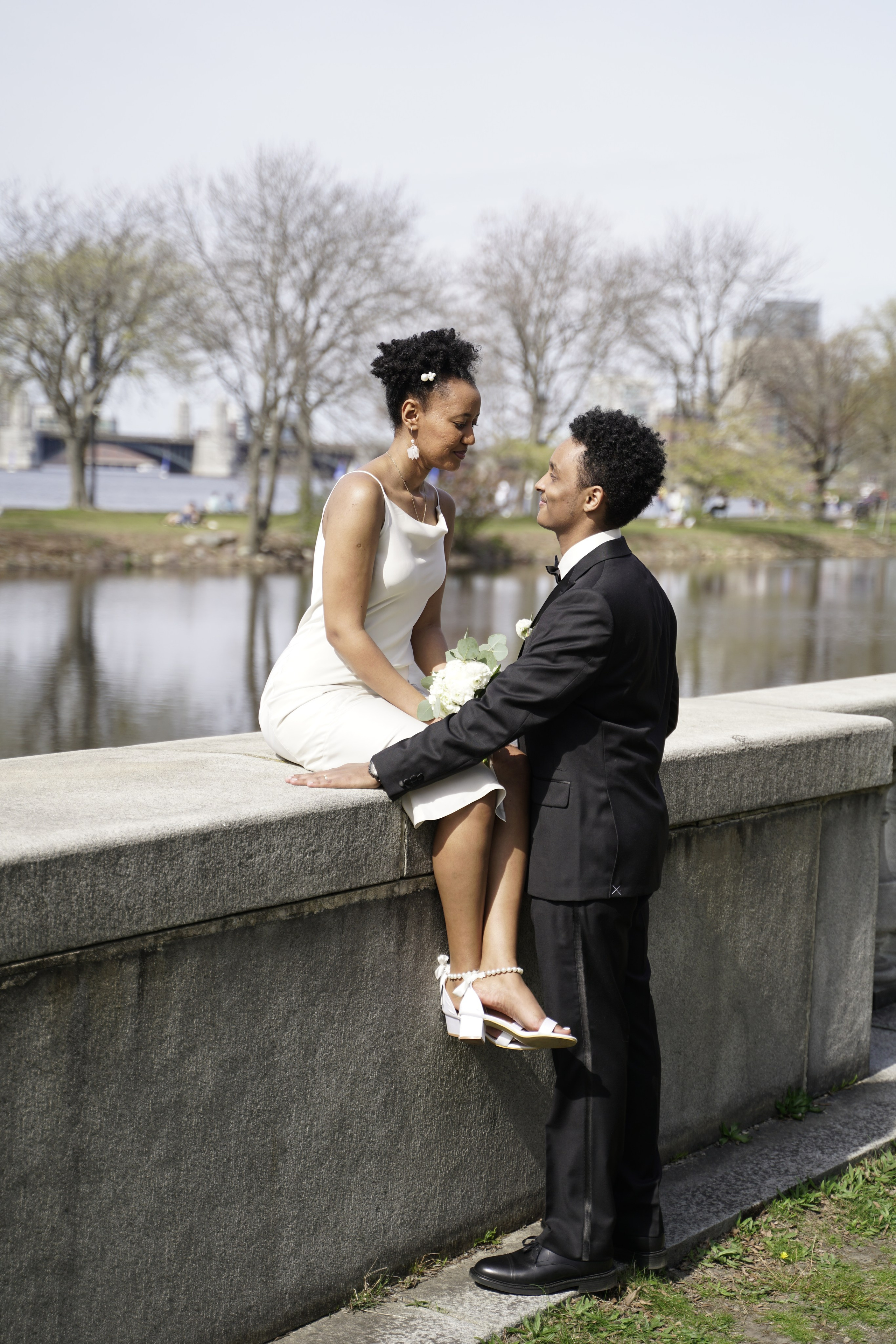 Sosina and Aaron at Charles river Esplanade. Stefanovich Photography | Boston, MA