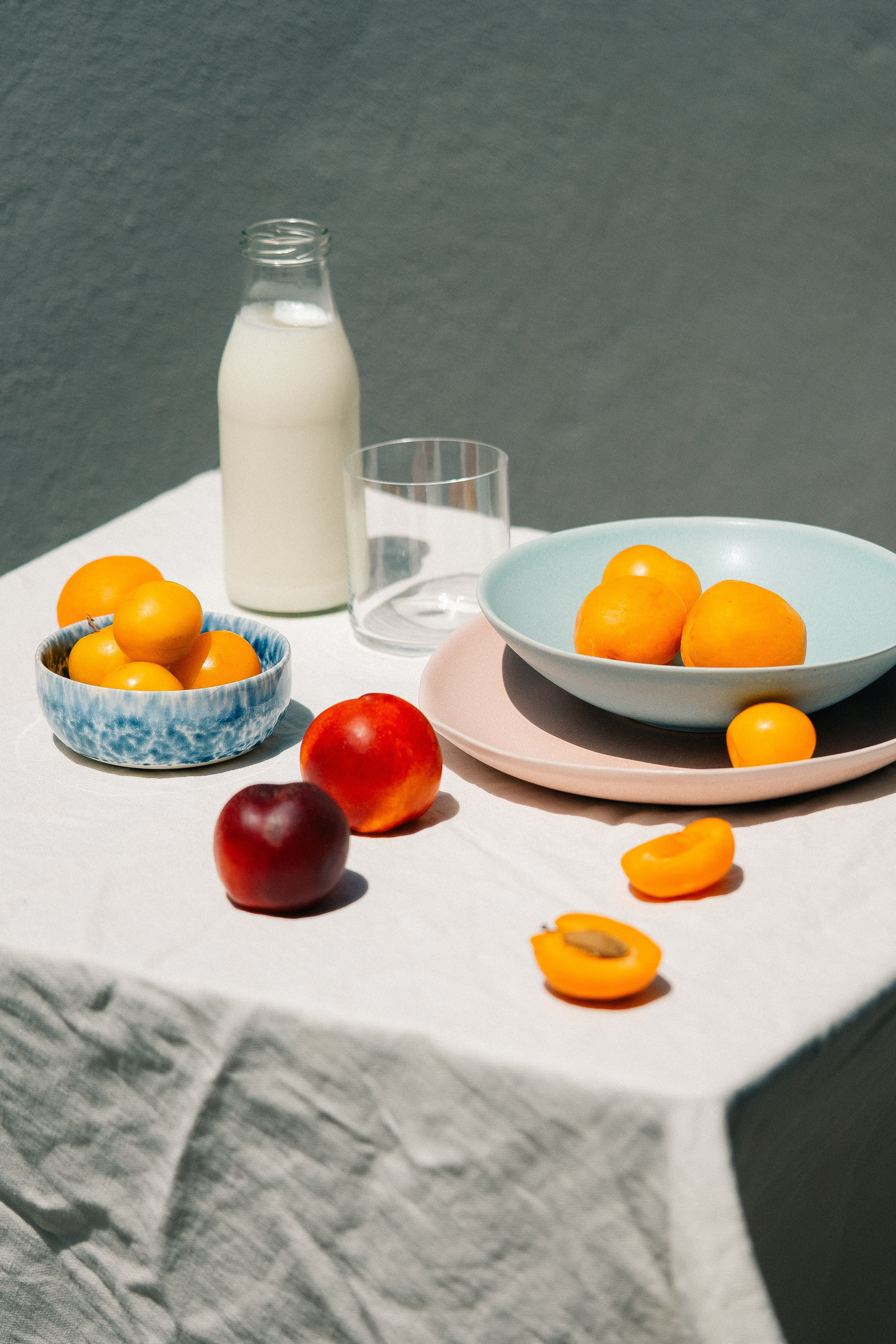 Milk and fruit. Maria Sher. Professional photographer from Porto, Portugal