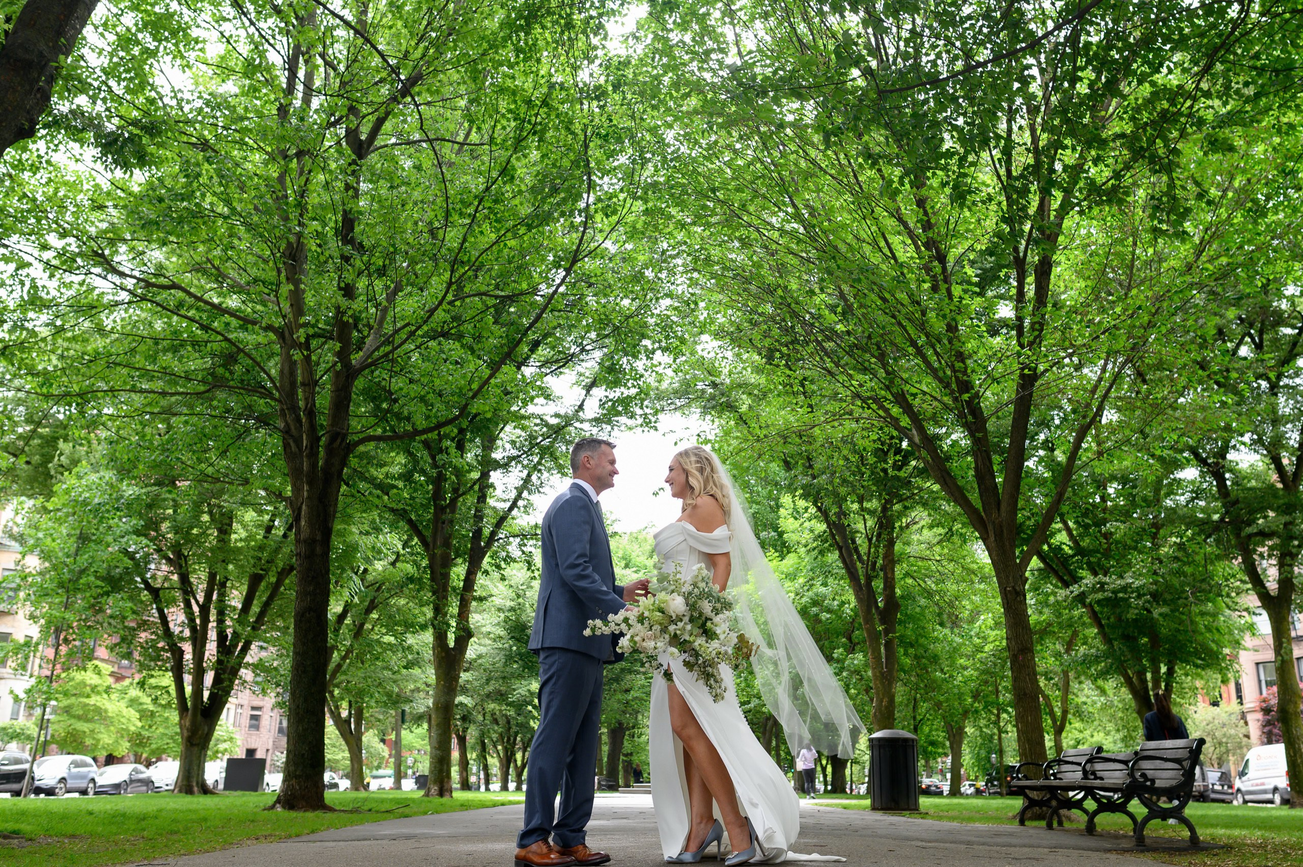 Smiles and love at the Boston Public Library. Wedding photographer in Orlando, Boston & New York Anderson Marques