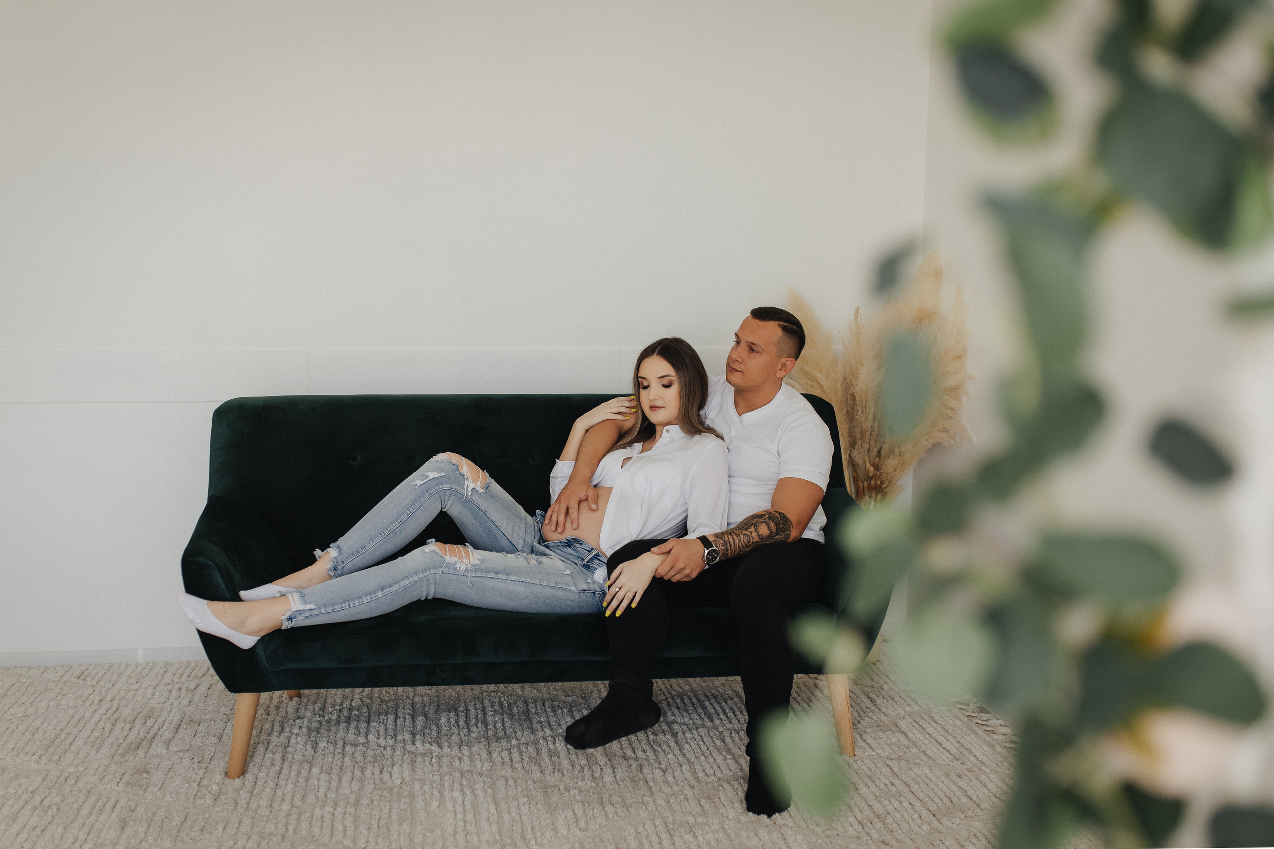 Laukimo (nėščiosios) fotosesija Marijampolėje, fotostudijoje