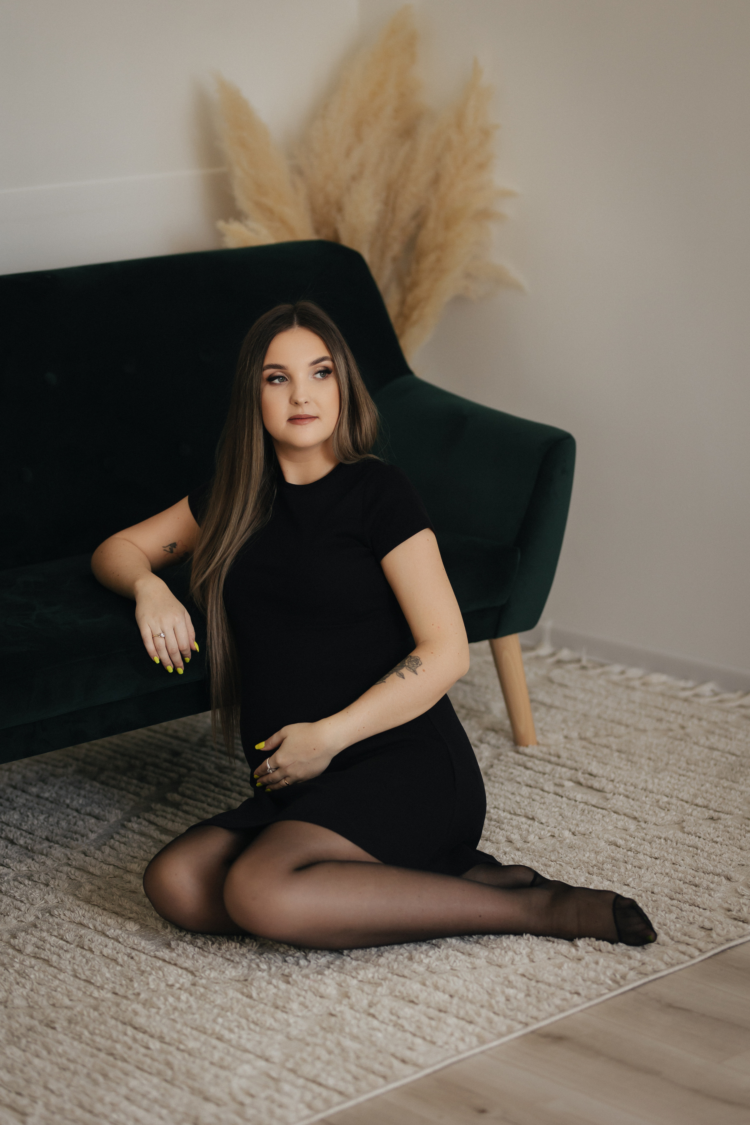 Laukimo (nėščiosios) fotosesija Marijampolėje, fotostudijoje