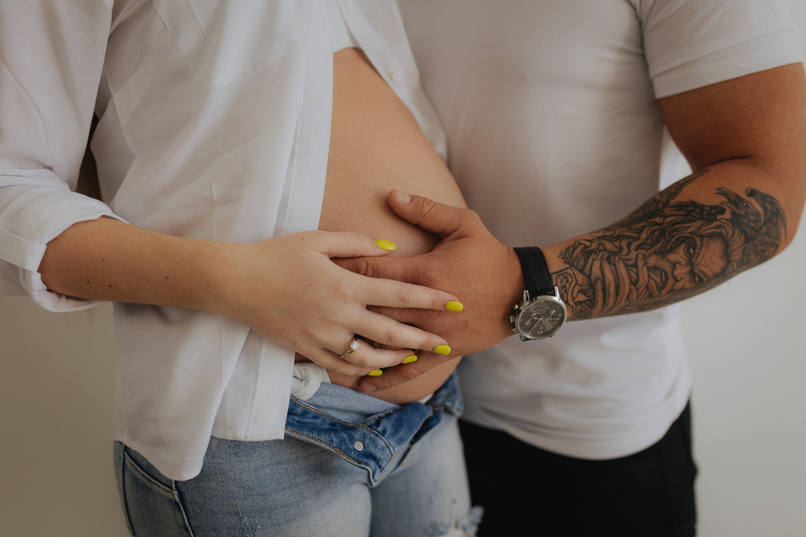 Laukimo (nėščiosios) fotosesija Marijampolėje, fotostudijoje
