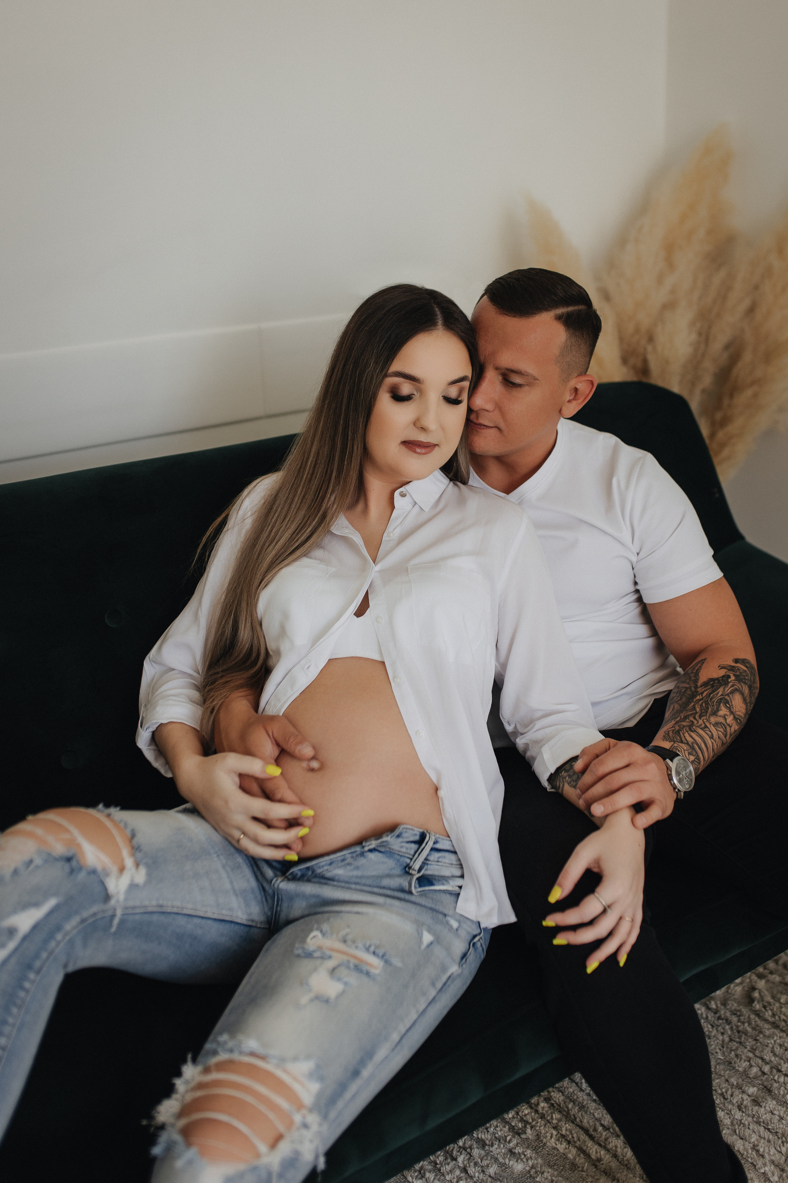 Laukimo (nėščiosios) fotosesija Marijampolėje, fotostudijoje