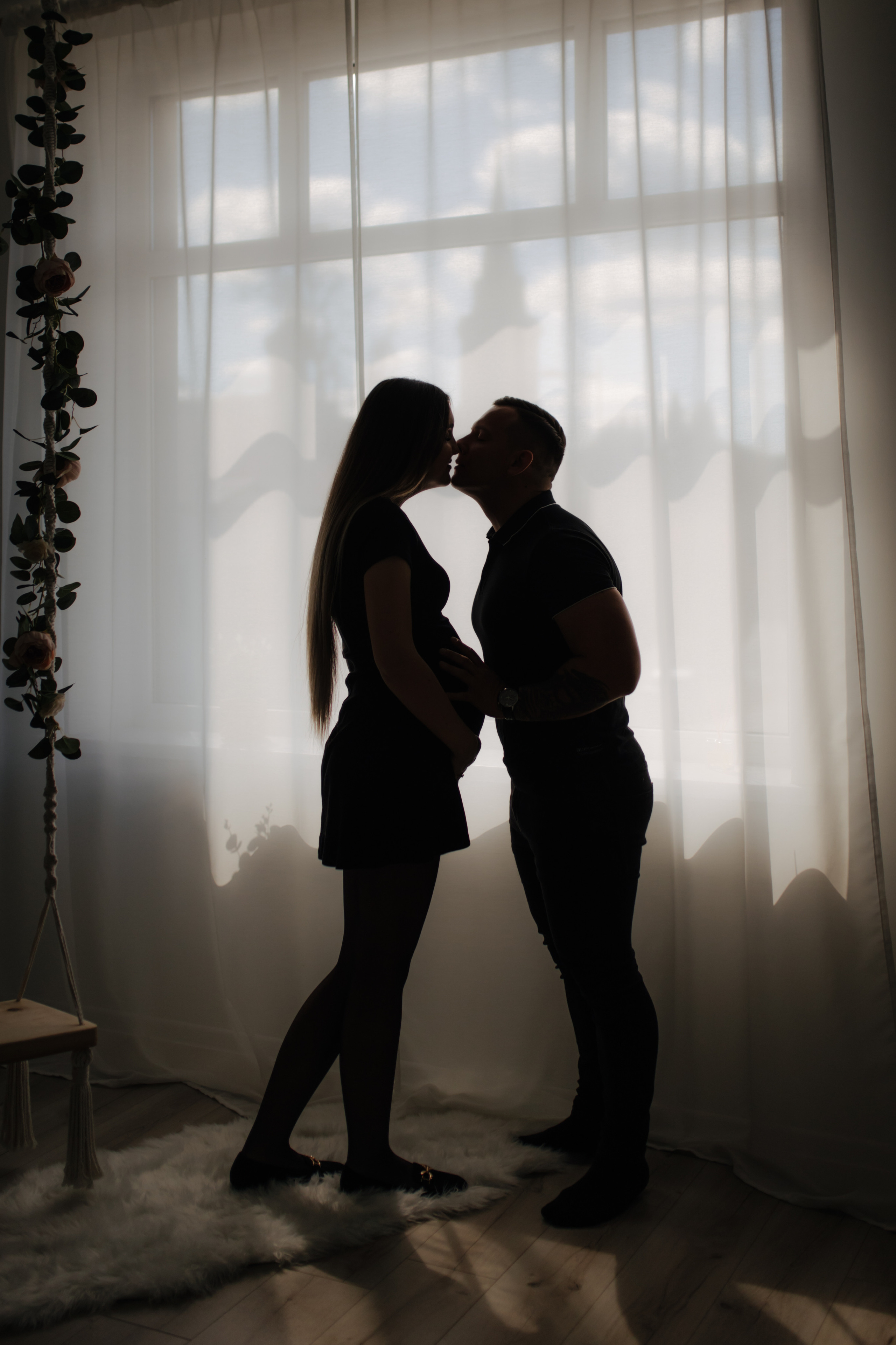 Laukimo (nėščiosios) fotosesija Marijampolėje, fotostudijoje