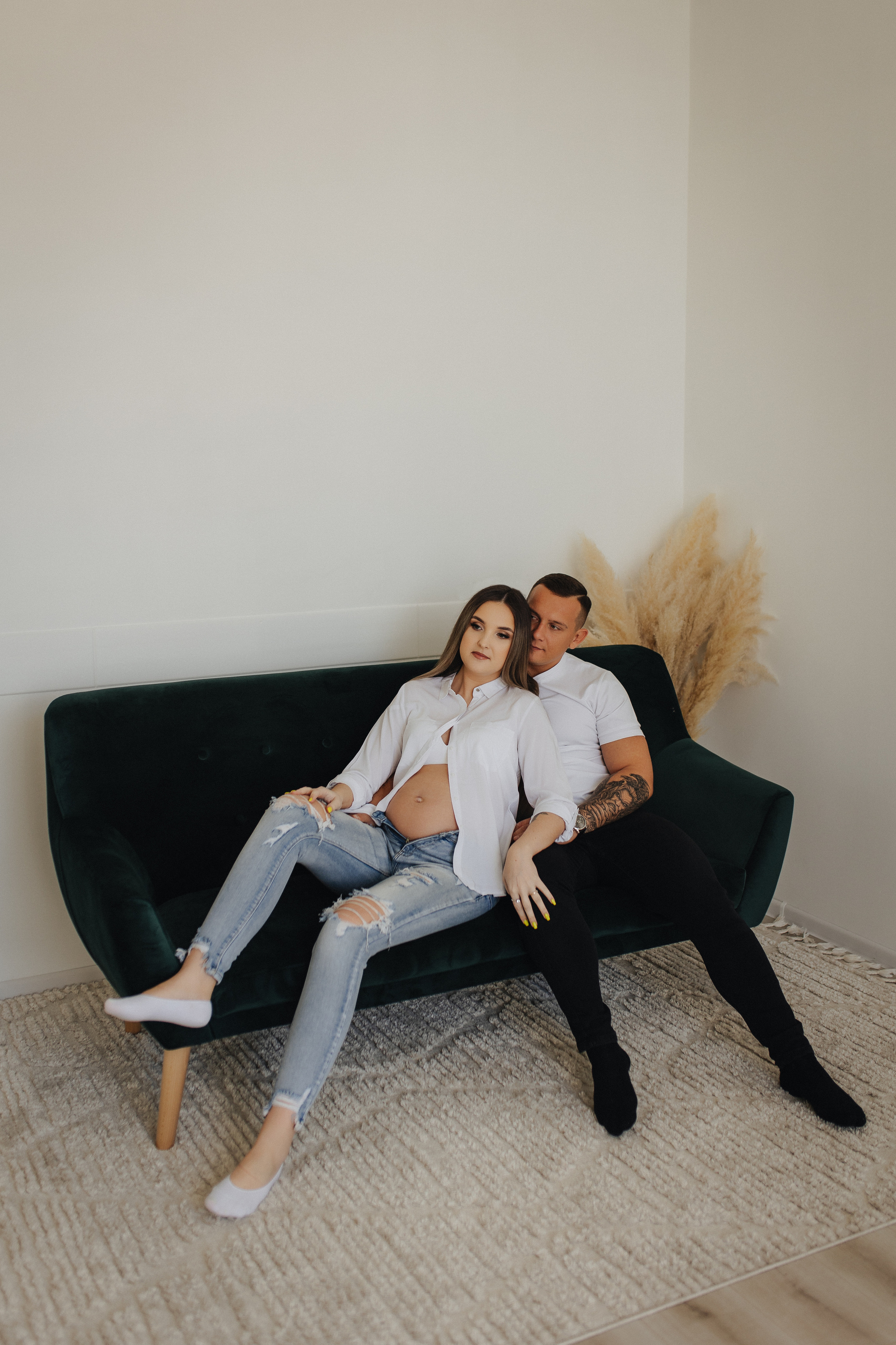 Laukimo (nėščiosios) fotosesija Marijampolėje, fotostudijoje