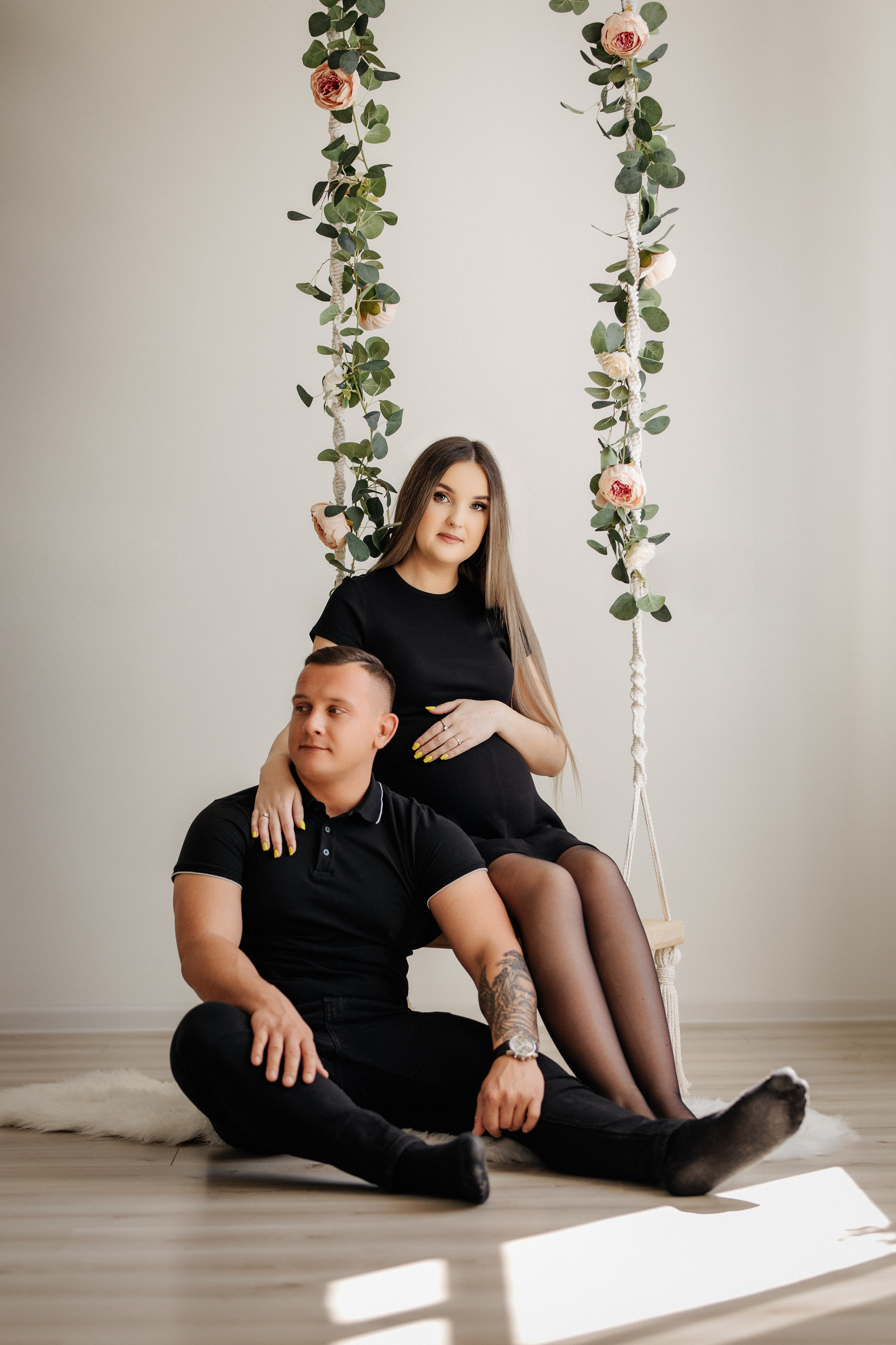 Laukimo (nėščiosios) fotosesija Marijampolėje, fotostudijoje