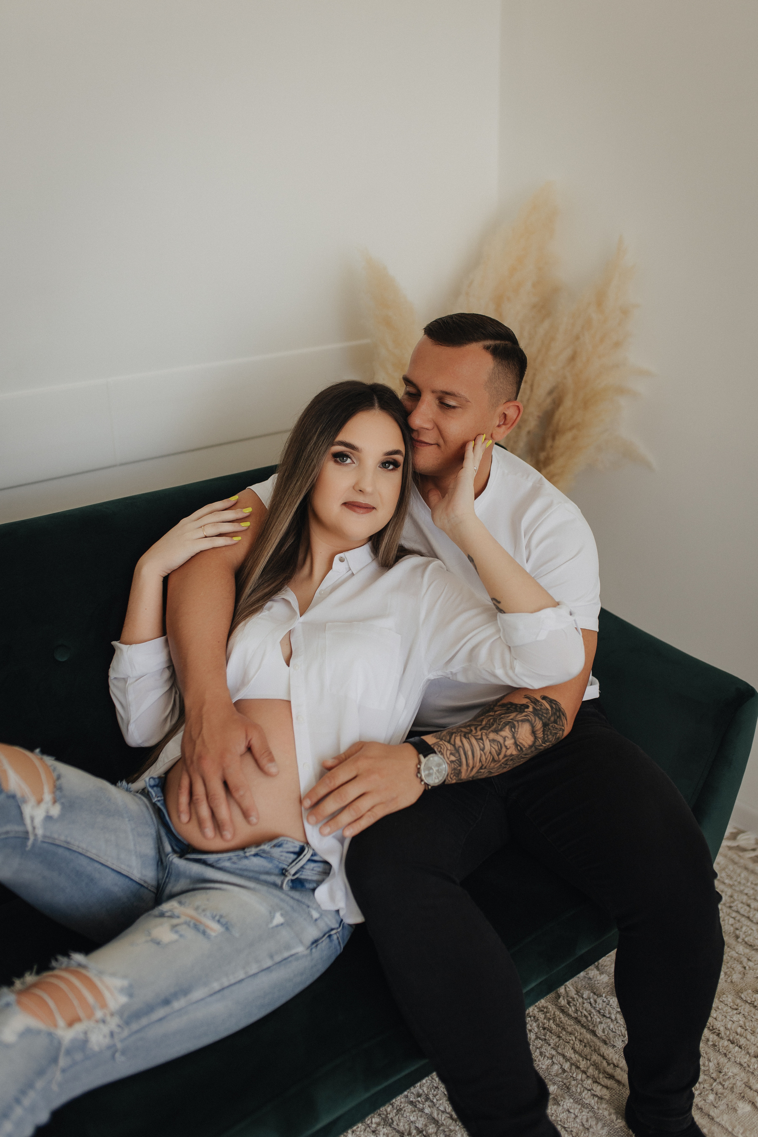 Laukimo (nėščiosios) fotosesija Marijampolėje, fotostudijoje