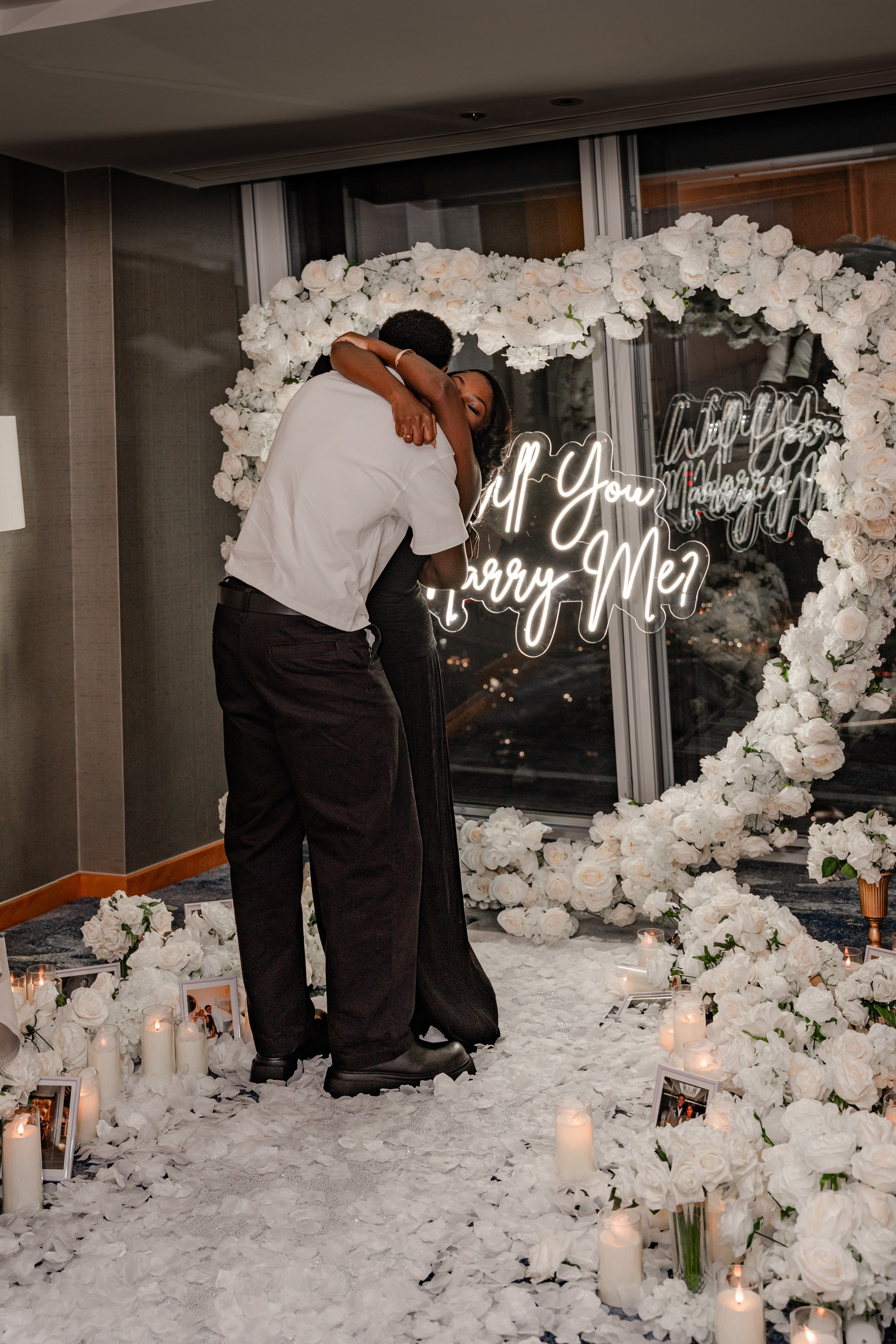 The proposal in The Shard. Tonya Kyrylenko photographer in London