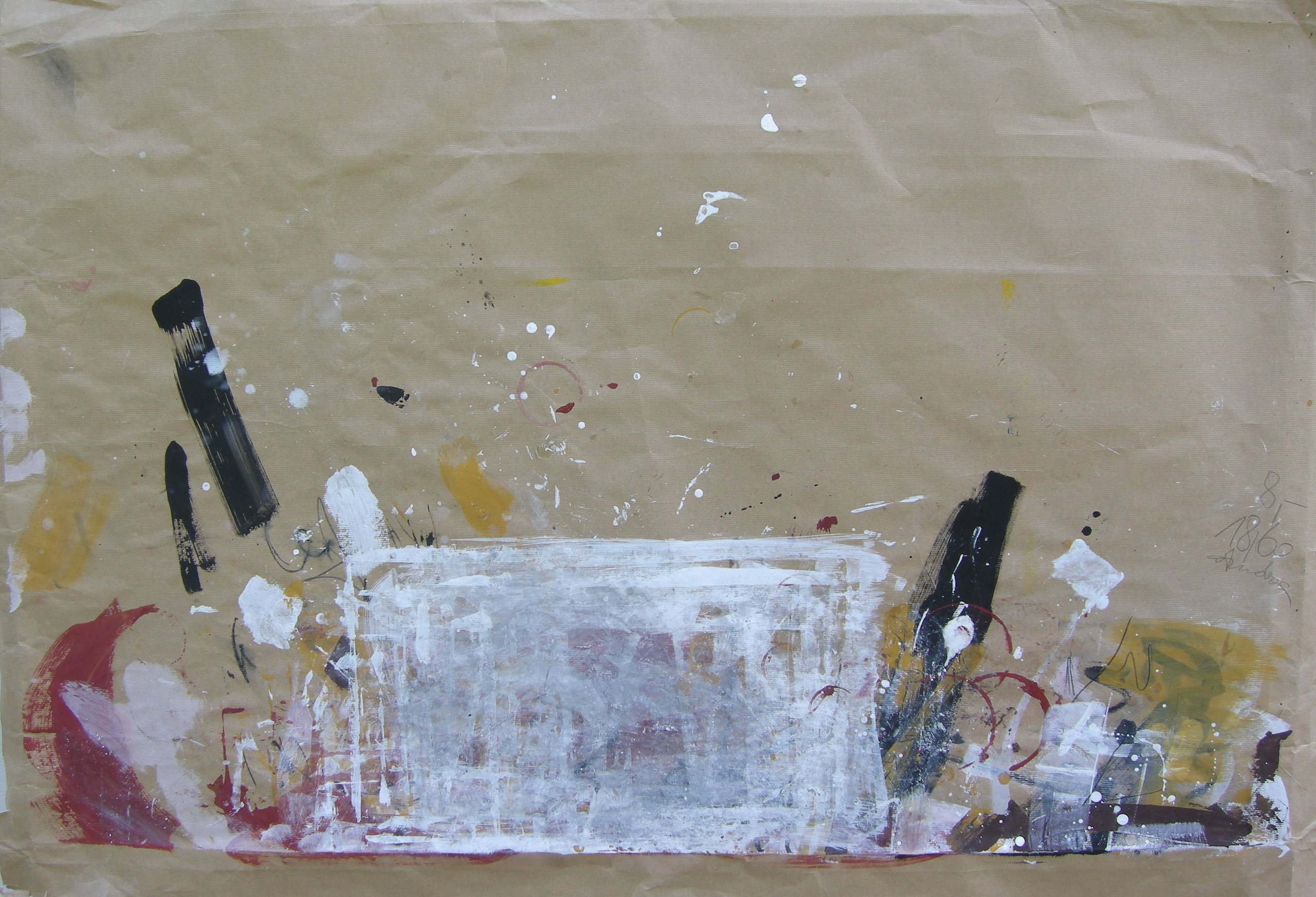 O.T. 2010 - zirka 100x130                                                            Papier auf Holzplatten aufgezogen