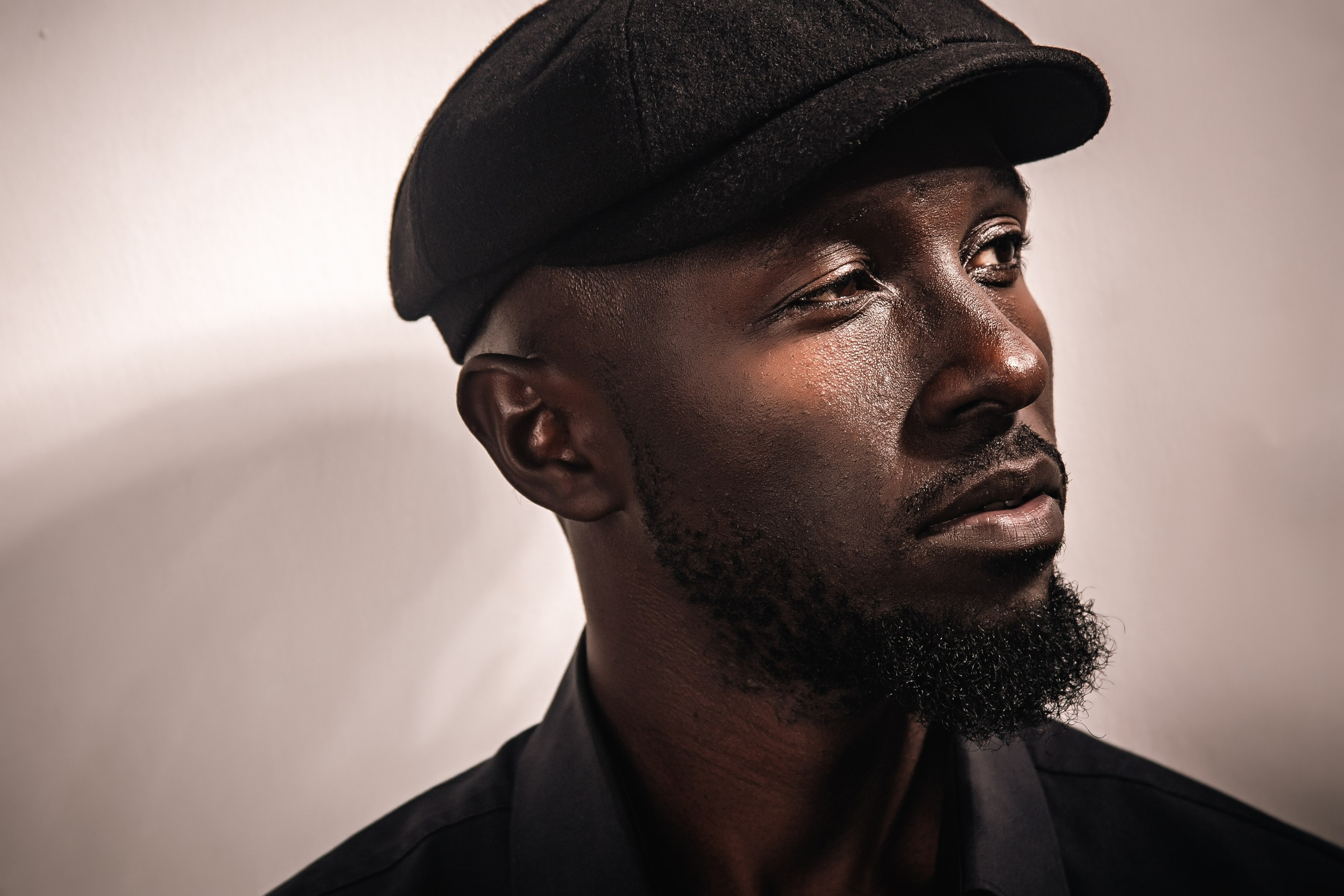 Hollywood classic headshot portrait of a man