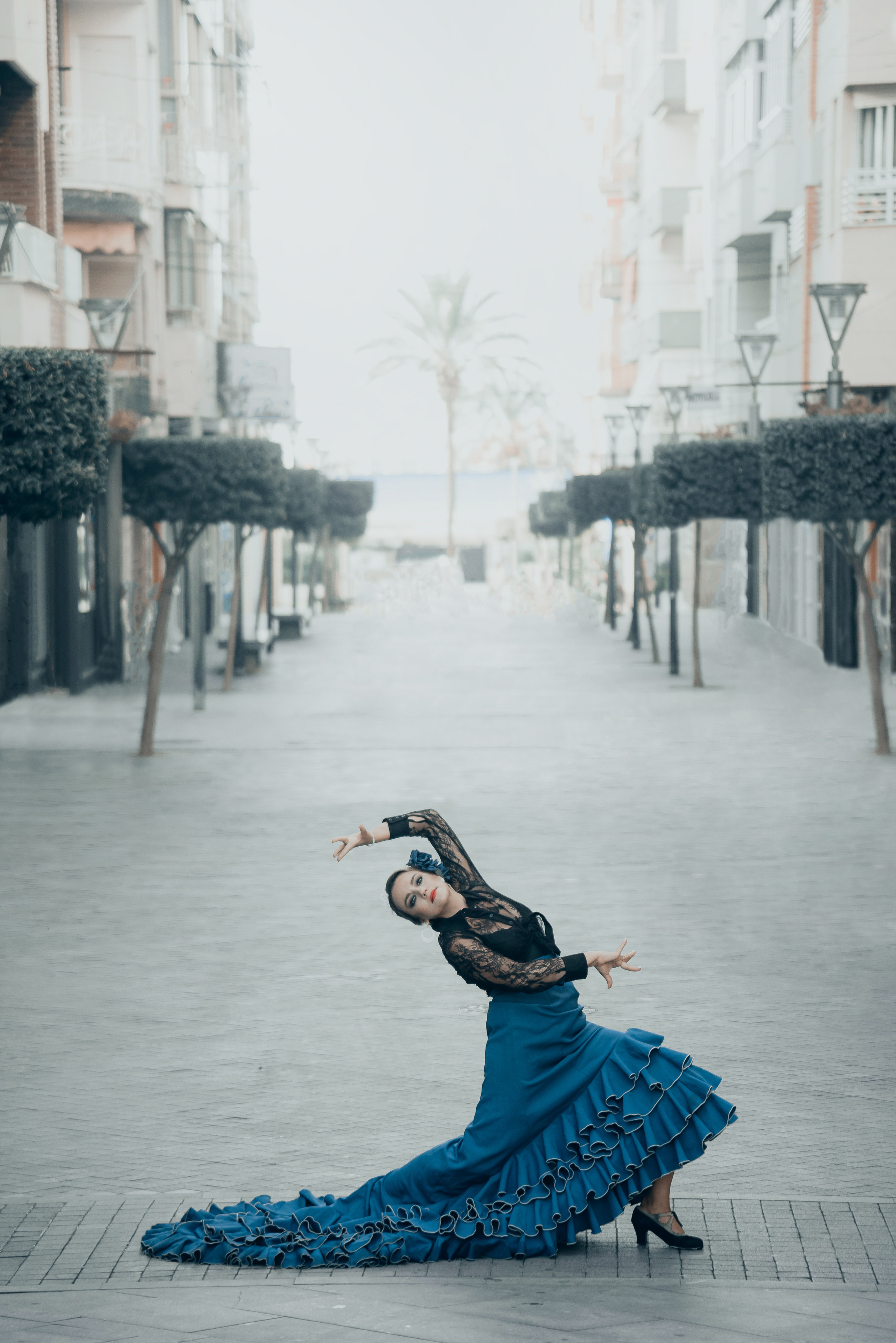 Photoshoot for a flamenco dancer in Spain