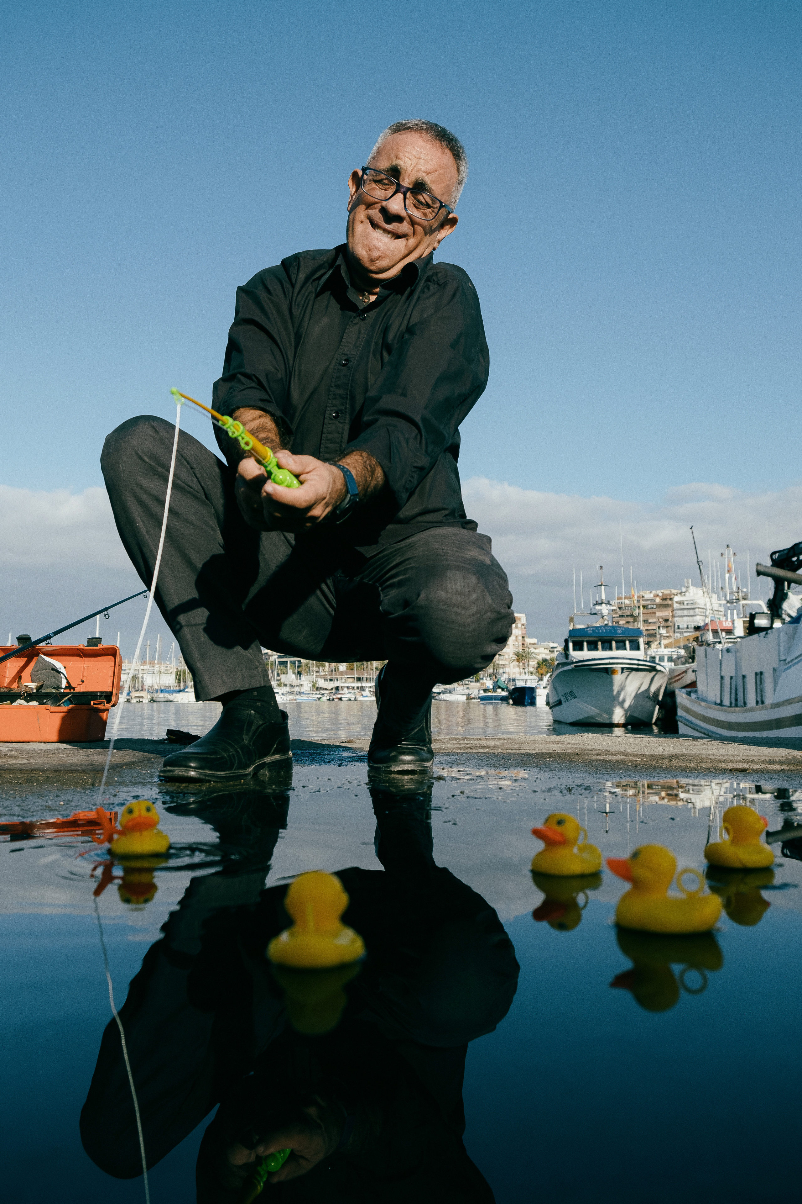 Dani Mares. A fun photo session with ducks for an artist
