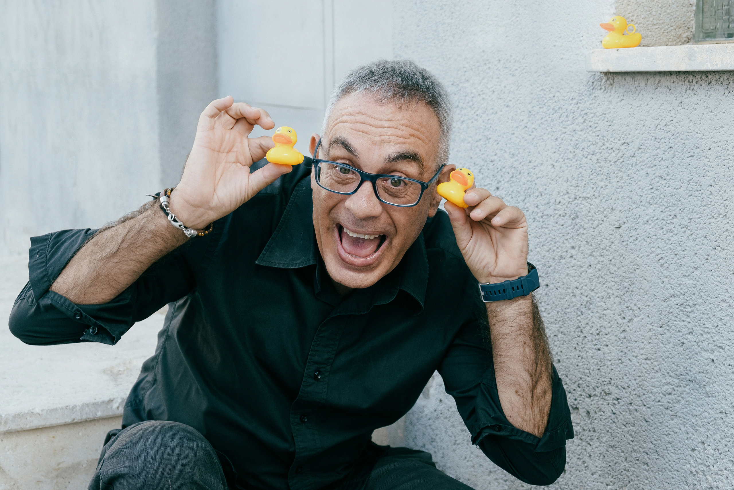 Dani Mares. A fun photo session with ducks for an artist