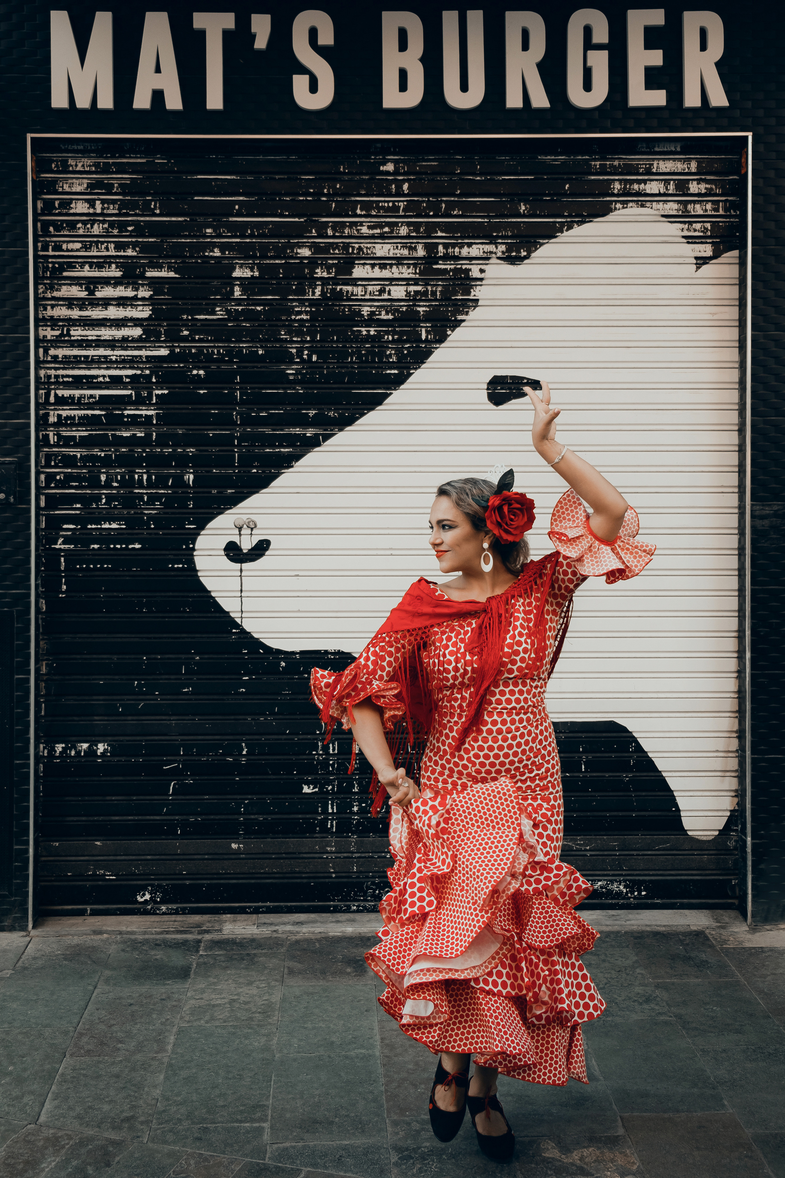Photoshoot for a flamenco dancer in Spain