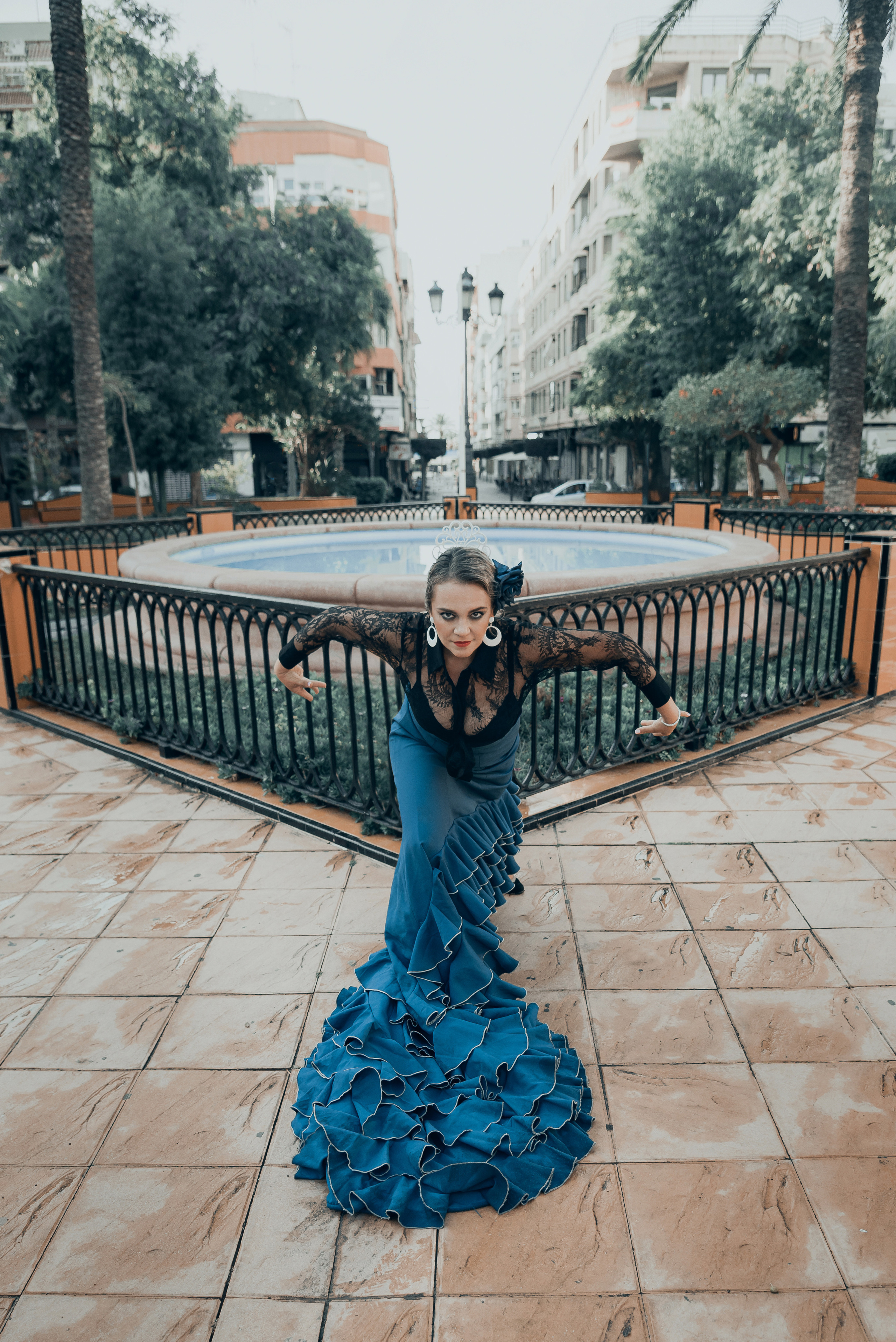 Photoshoot for a flamenco dancer in Spain