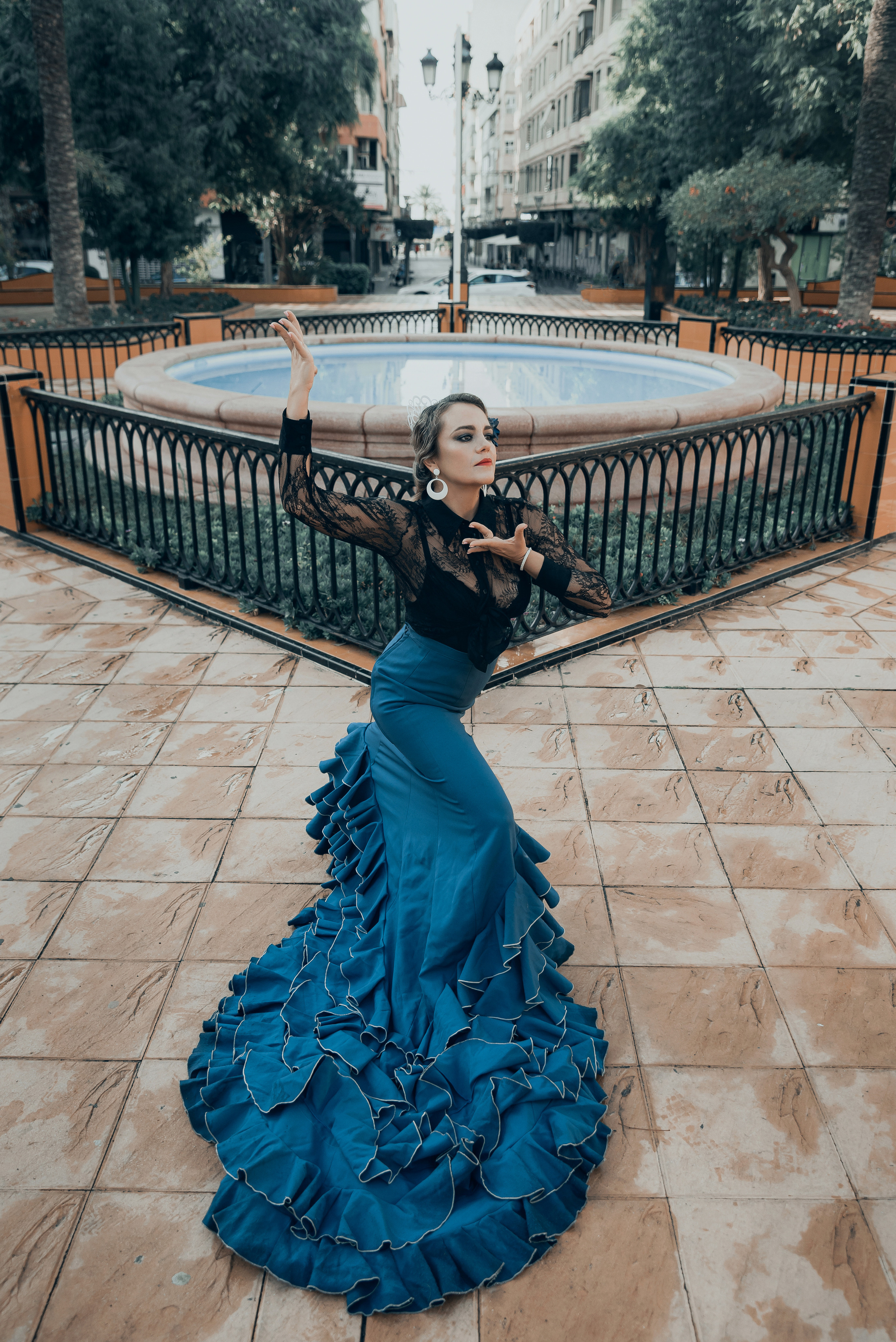 Photoshoot for a flamenco dancer in Spain