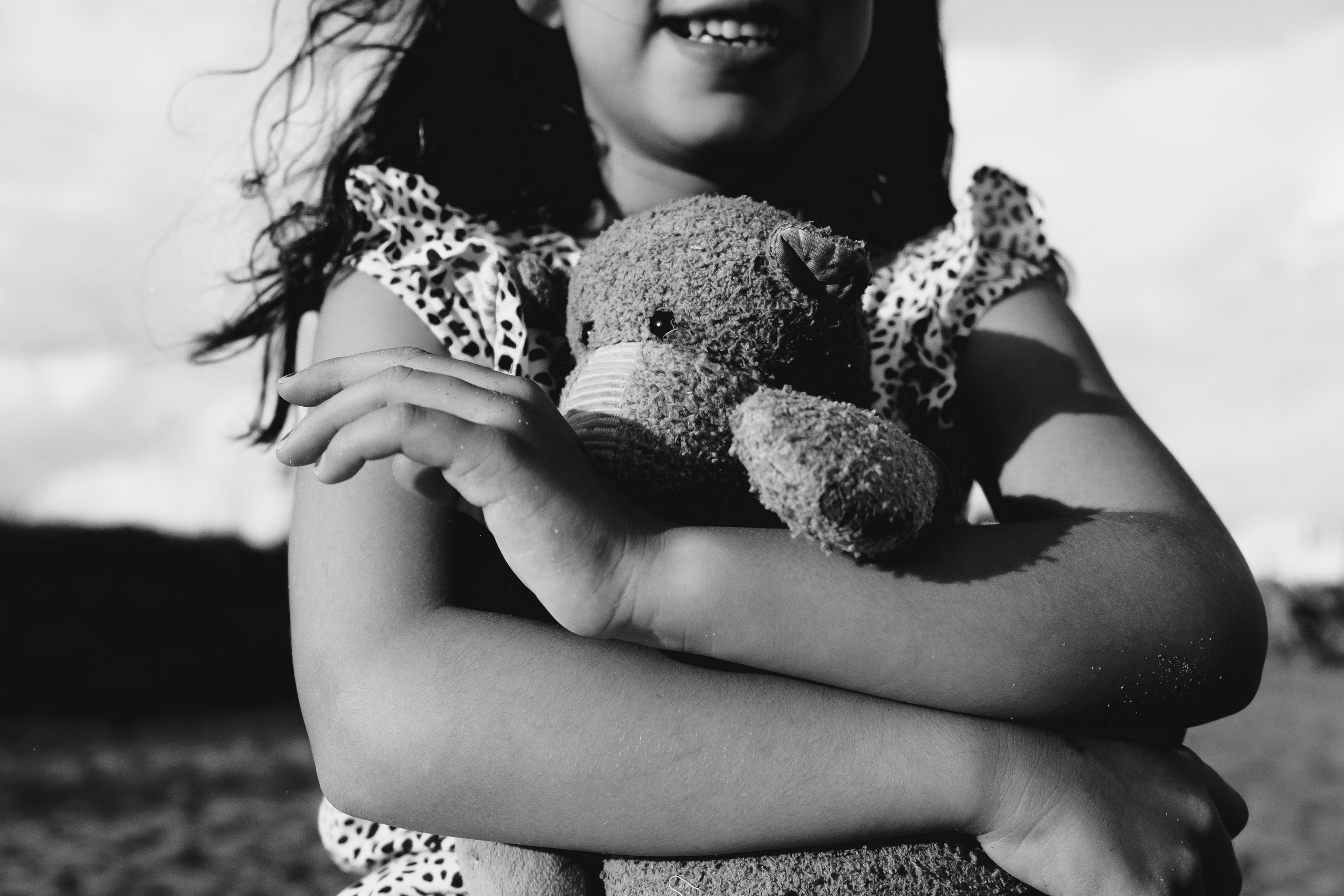 Fun family photo session on the beach