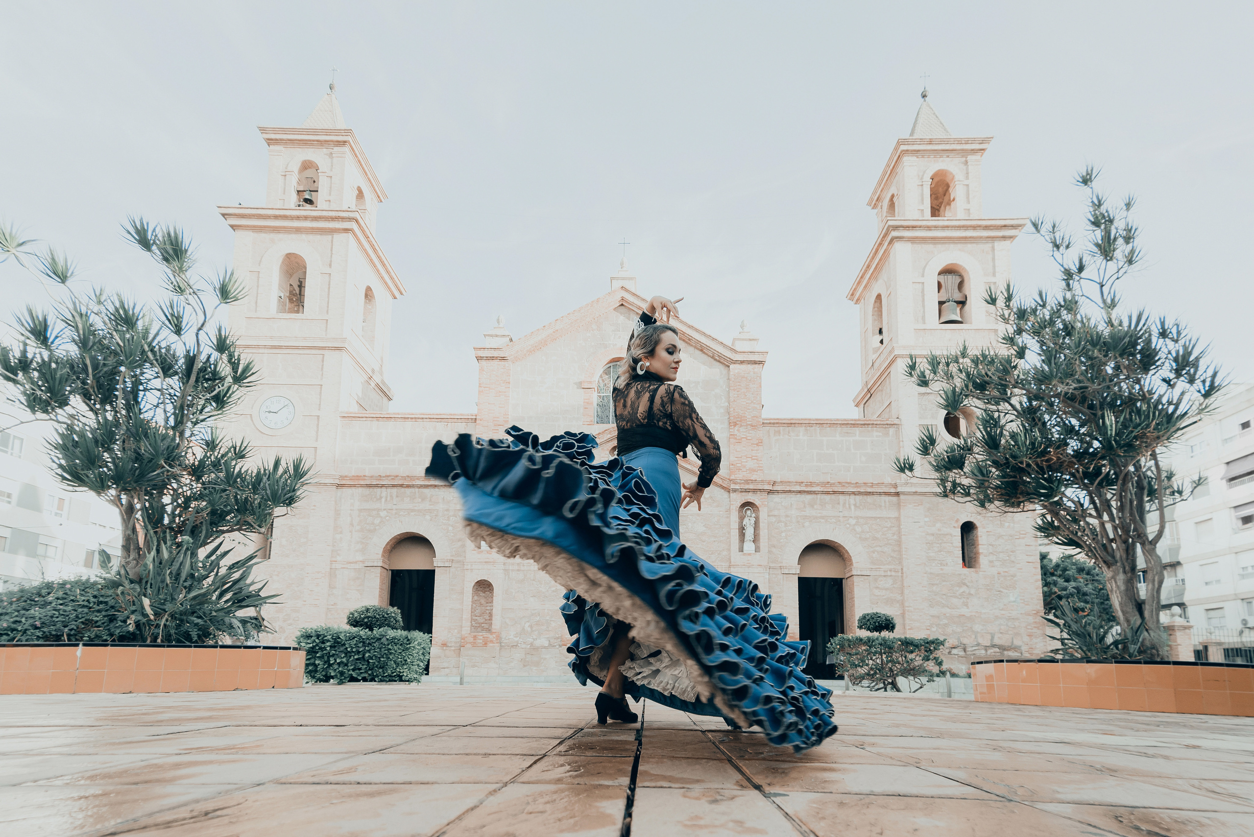 Photoshoot for a flamenco dancer in Spain