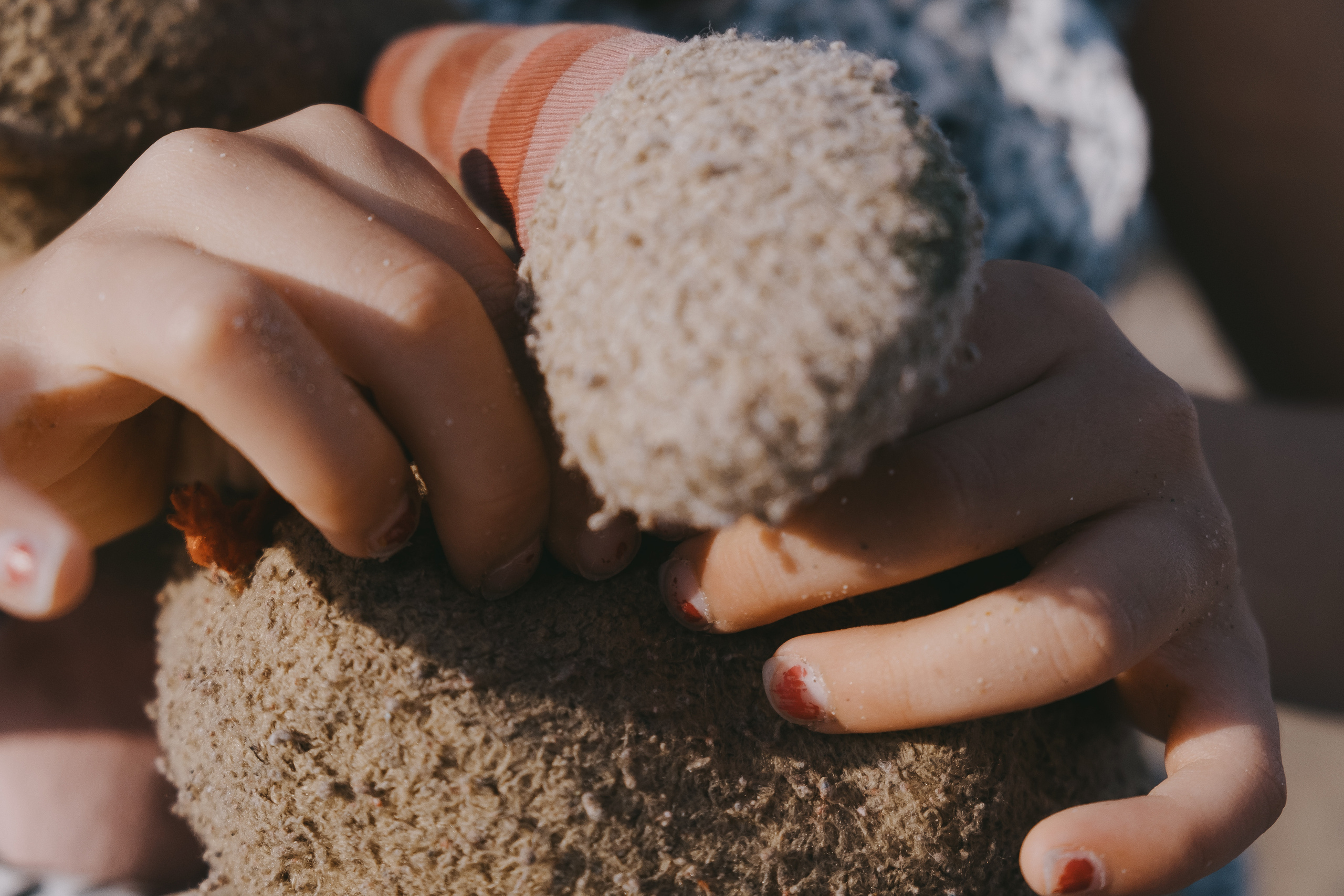 Fun family photo session on the beach
