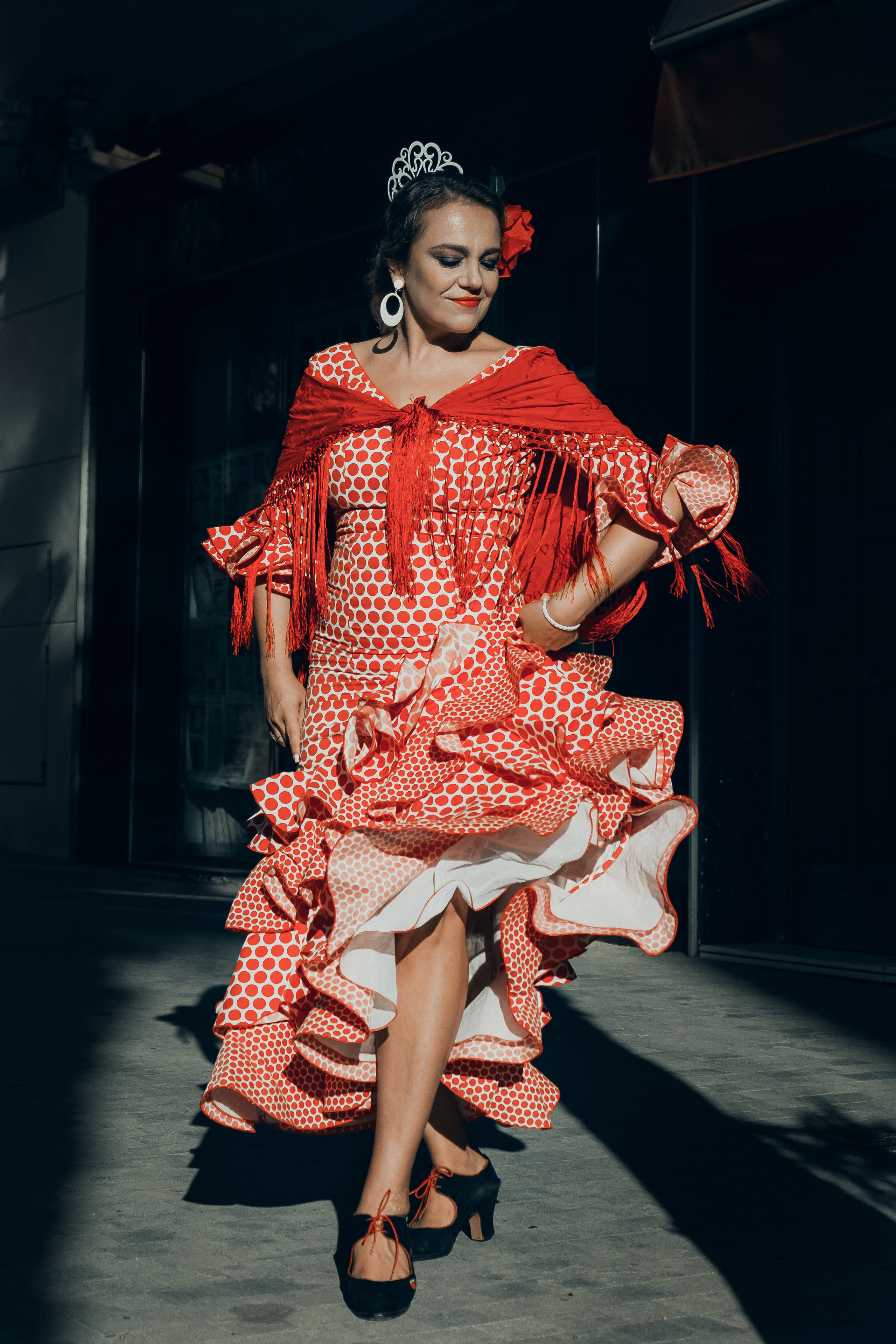 Photoshoot for a flamenco dancer in Spain