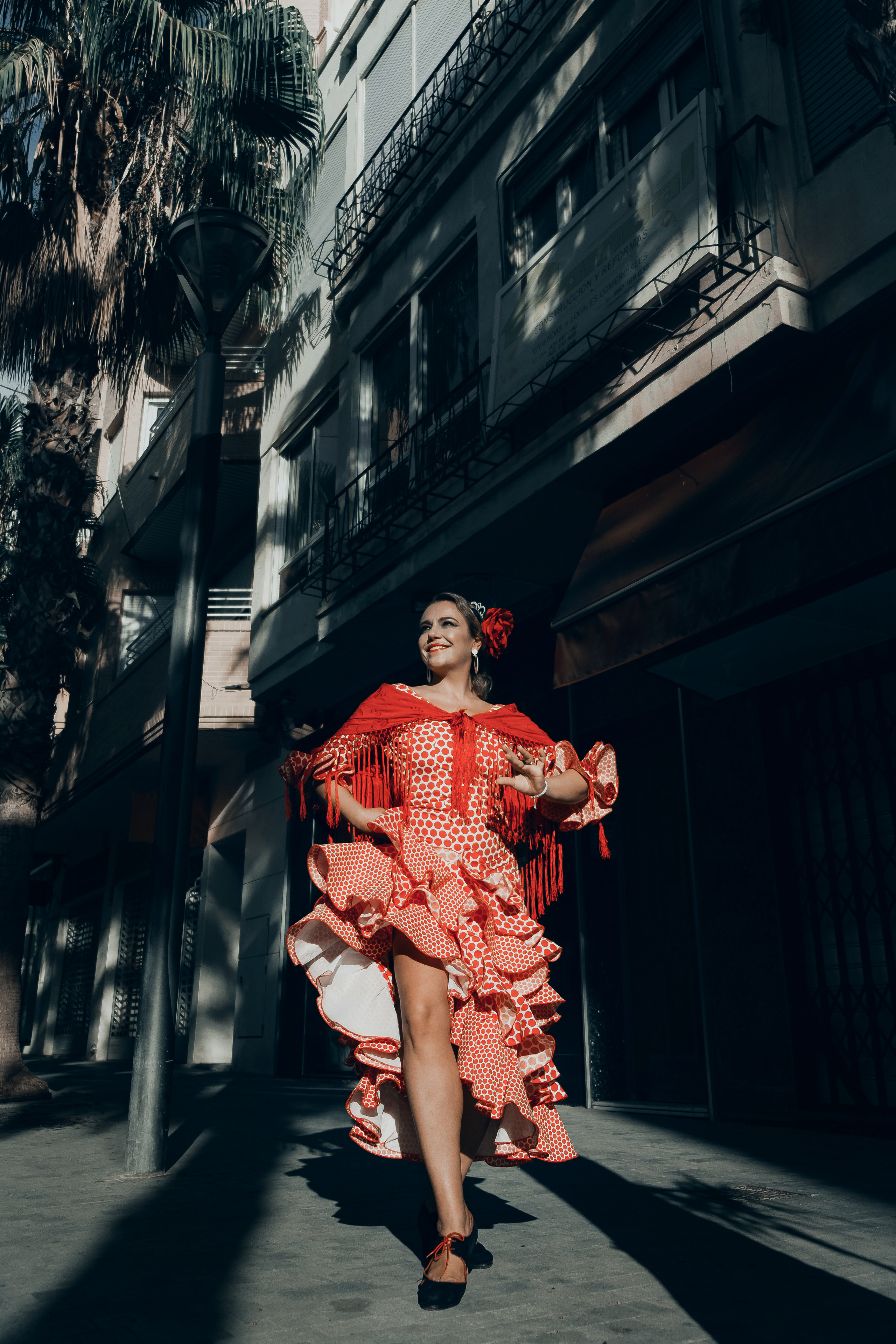 Photoshoot for a flamenco dancer in Spain