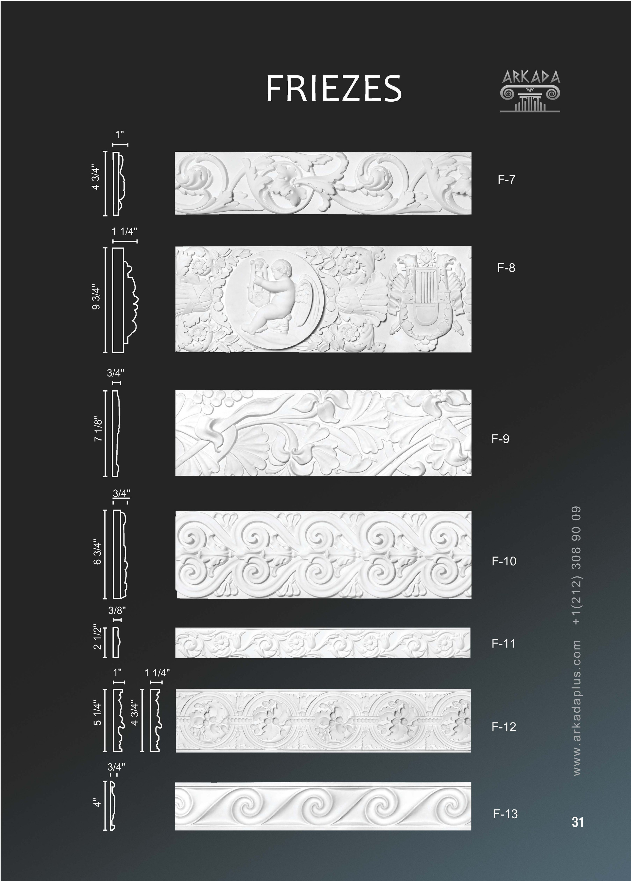 Catalog pages. Plaster molding