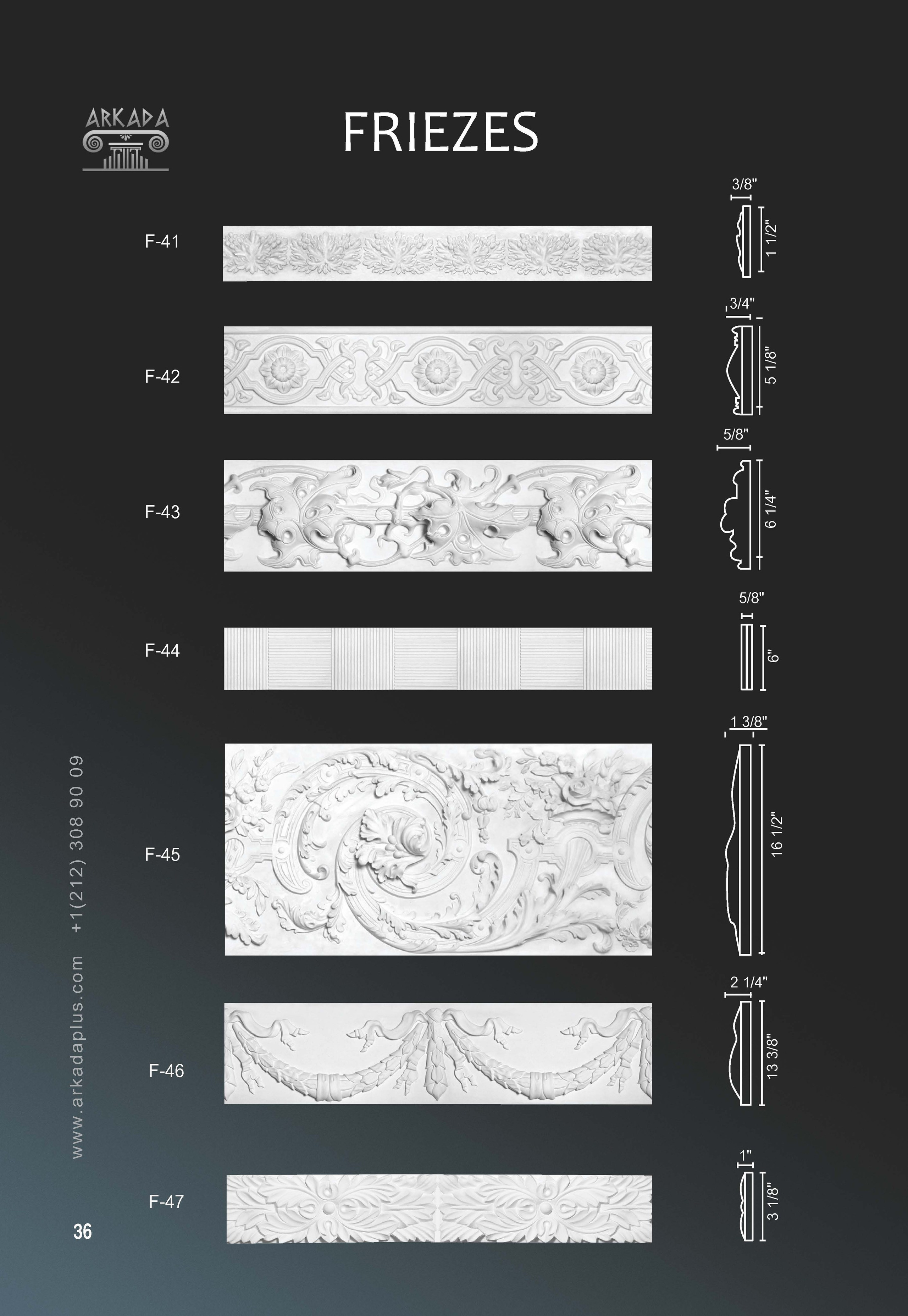 Catalog pages. Plaster molding