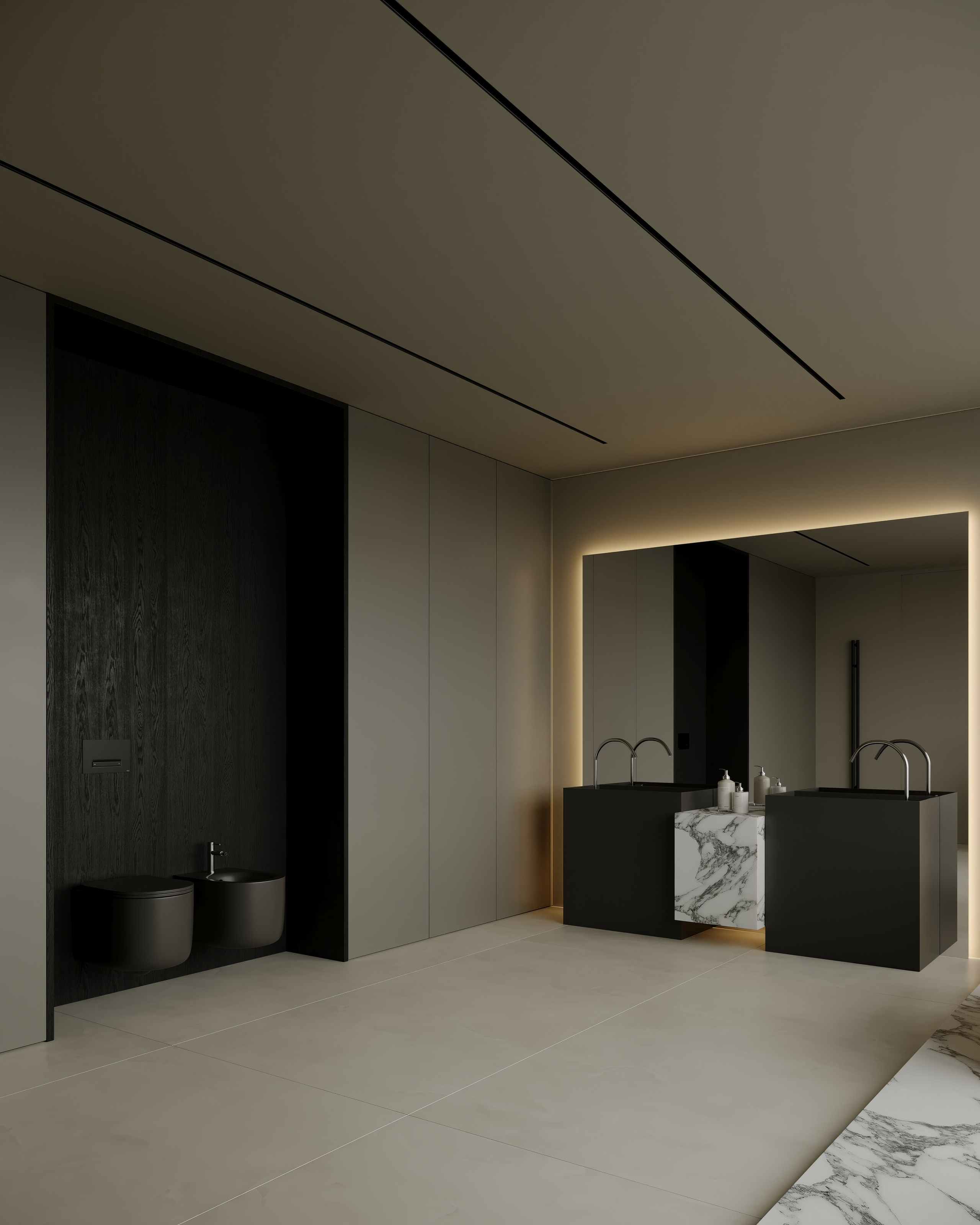 AS [Dark bathroom]. Anastasia Sorochin| 3d Visualization