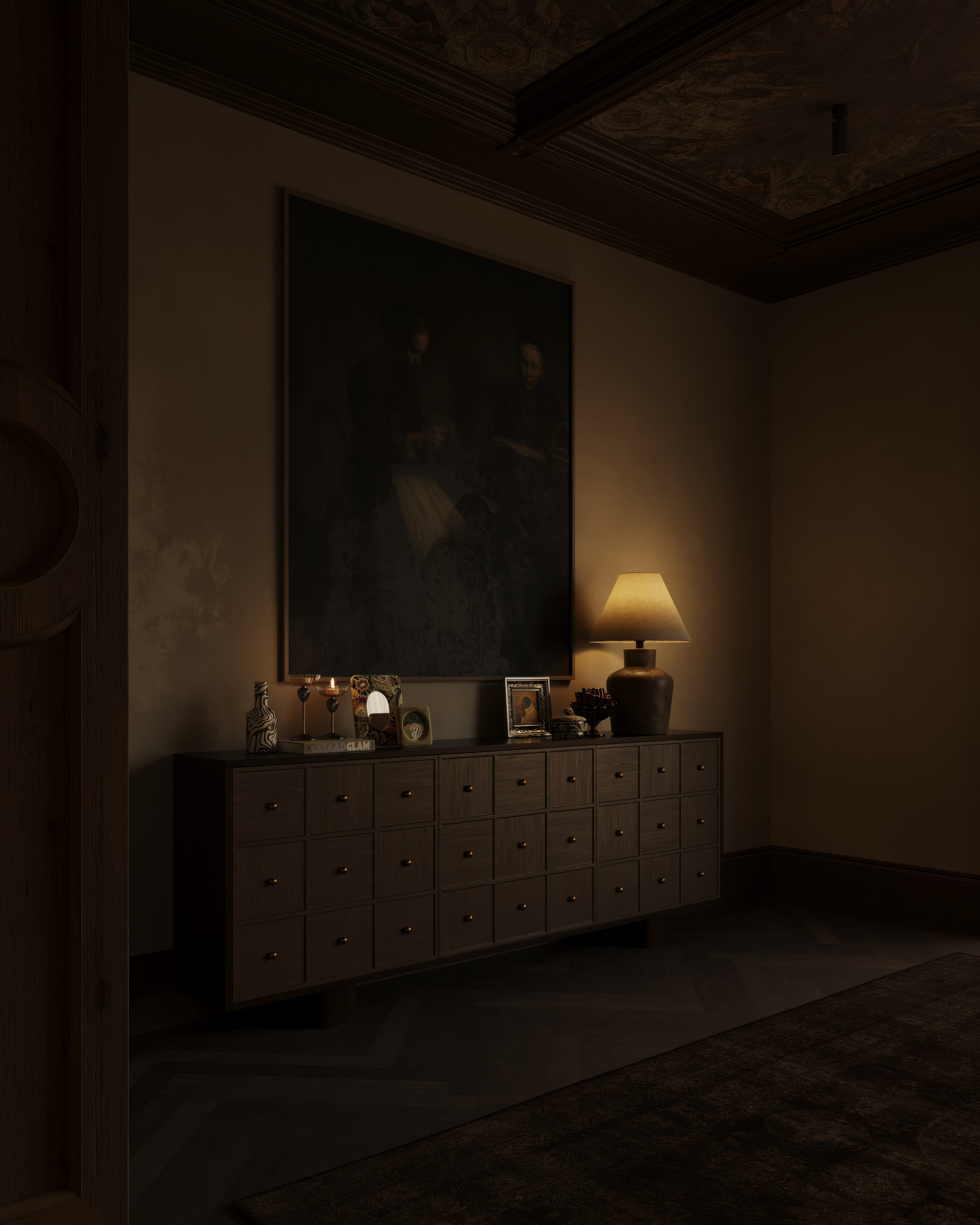 [AS] Dark Elegance Bedroom. Anastasia Sorochin| 3d Visualization