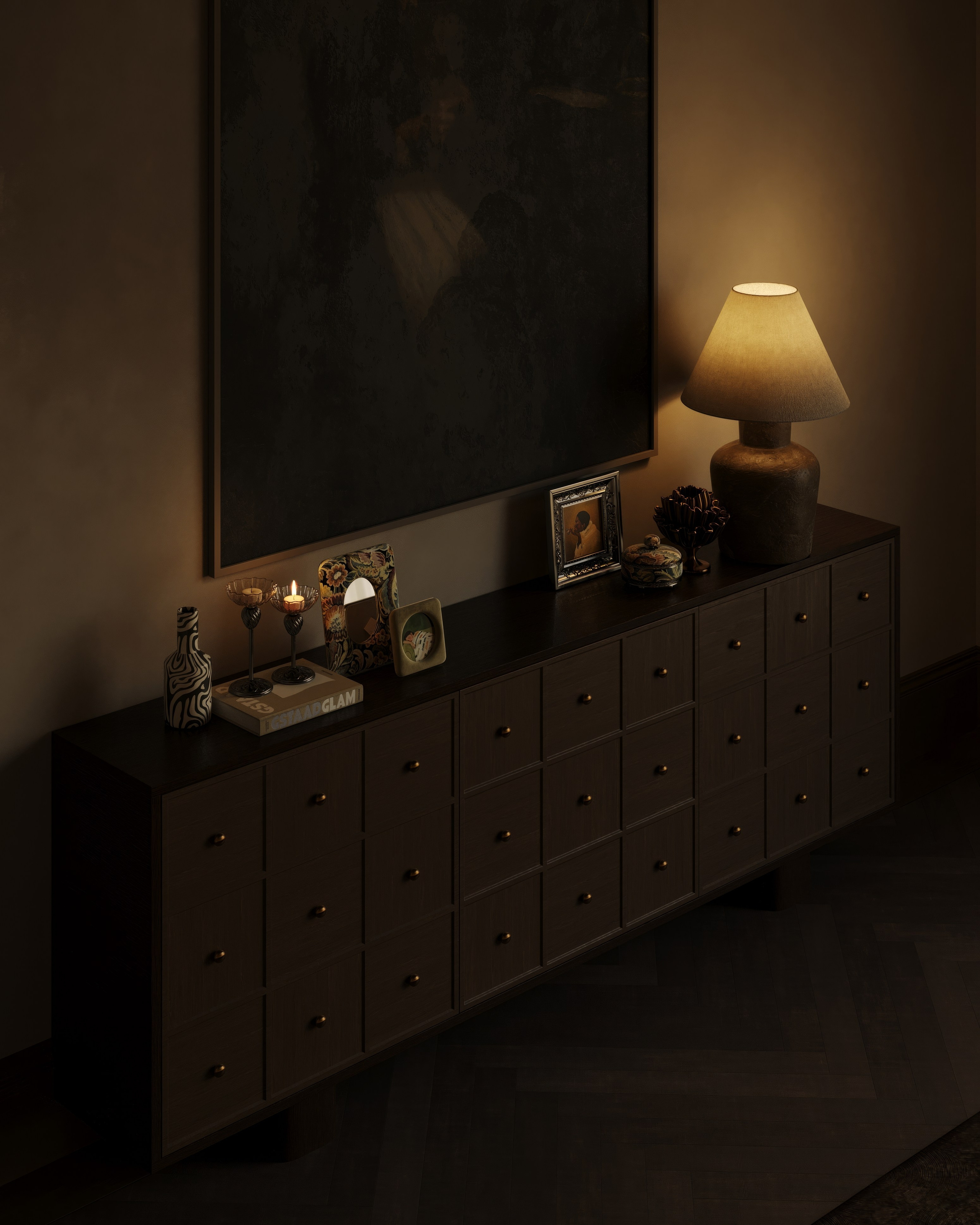 [AS] Dark Elegance Bedroom. Anastasia Sorochin| 3d Visualization