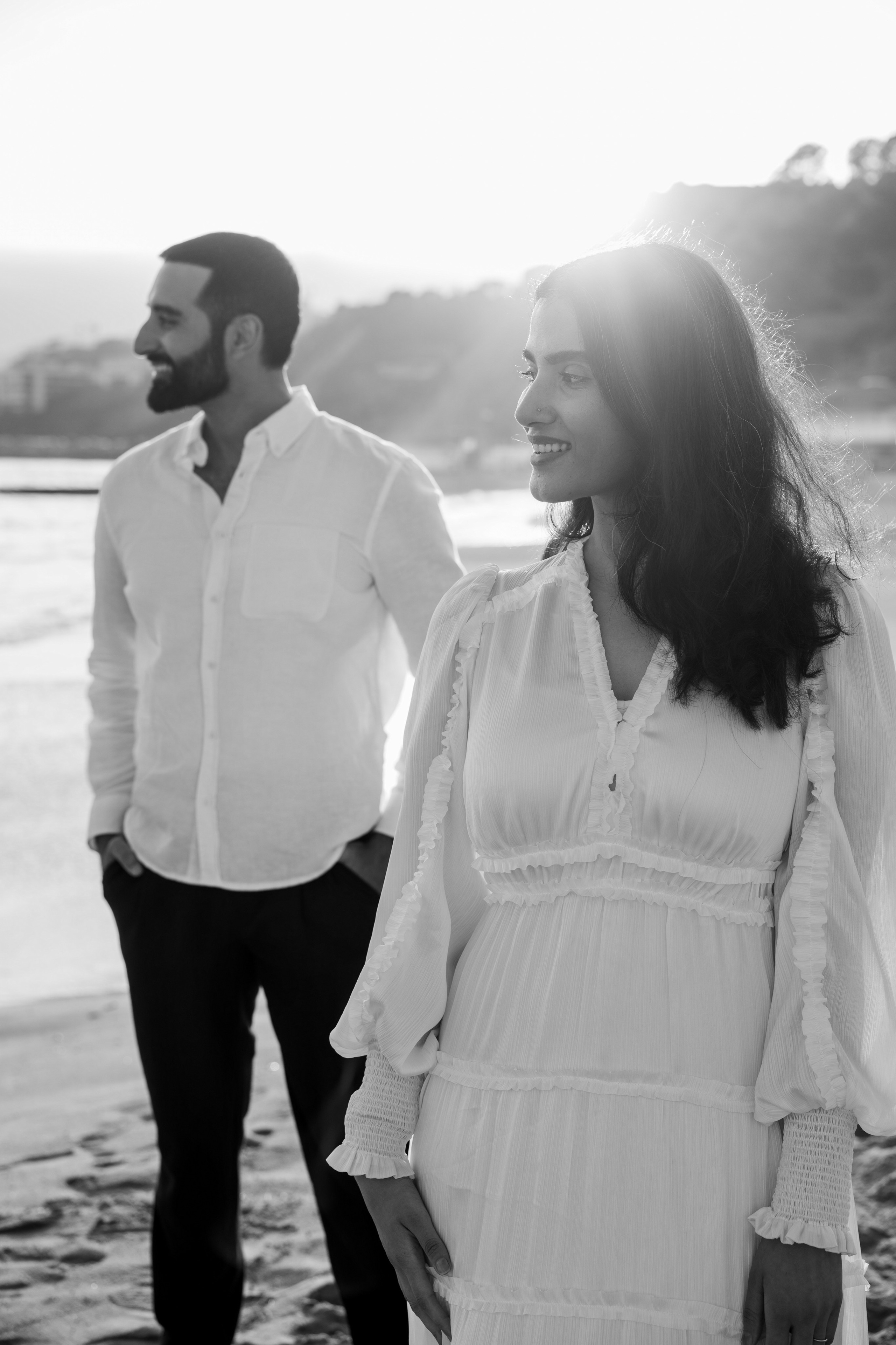 Santa Monica Sunset Engagement Photoshoot. Wedding Photography & Videography Team in California, Los Angeles, San Francisco, San Diego and Travel