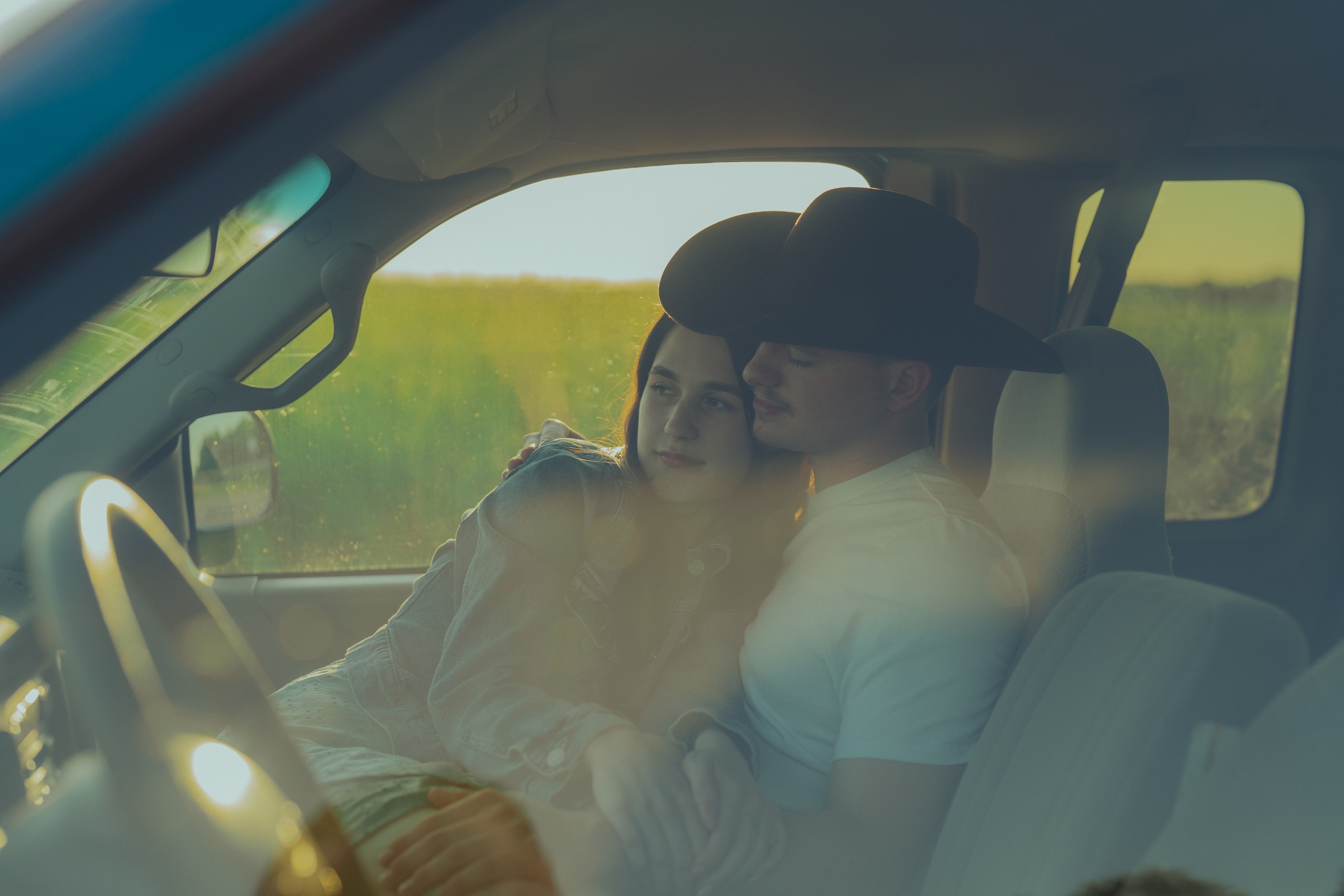 Summer Evening in a Pickup Truck. Photographer Viktoriia Skavronskaya
