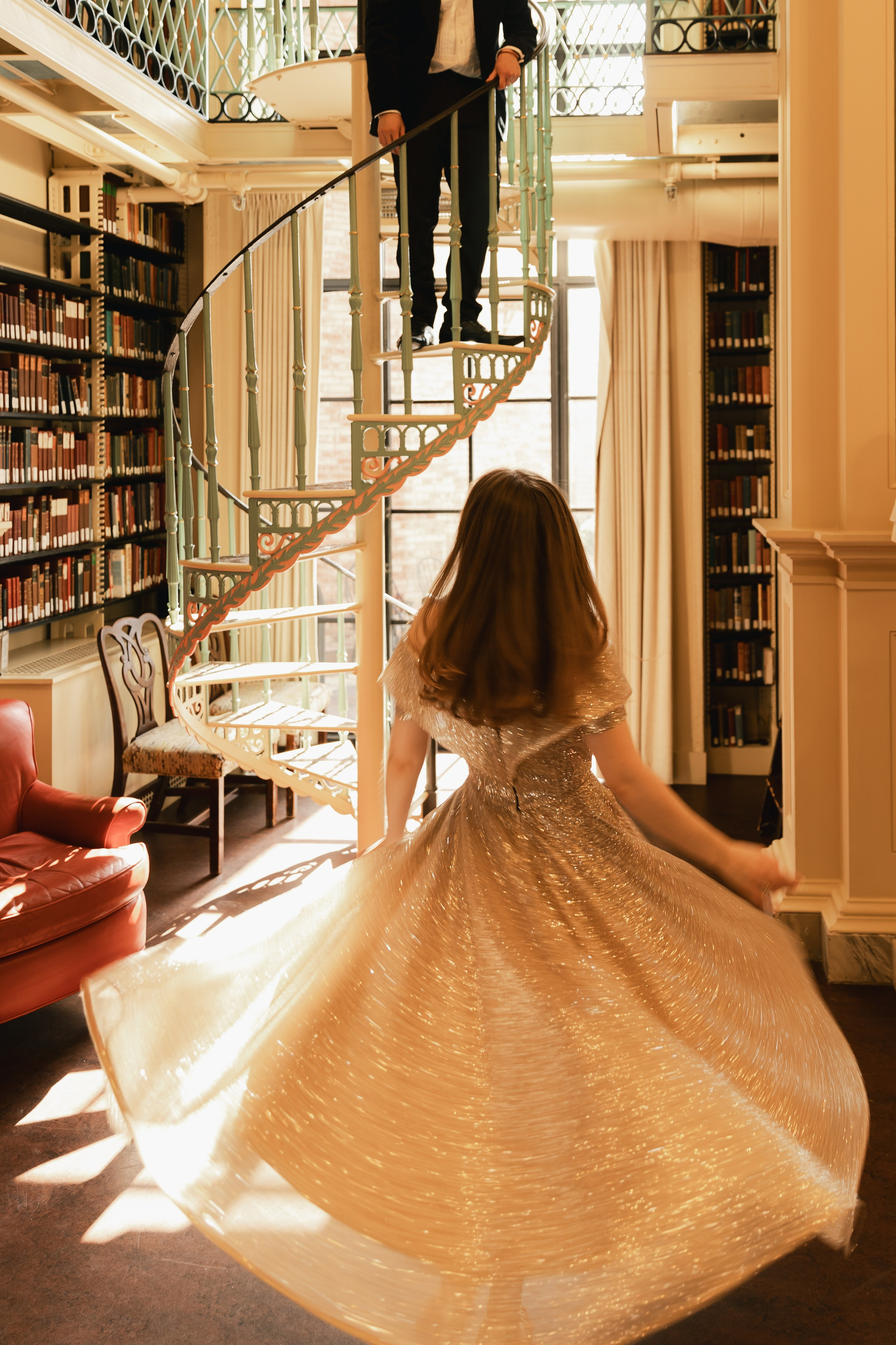Engagement Session In Boston Athenaeum