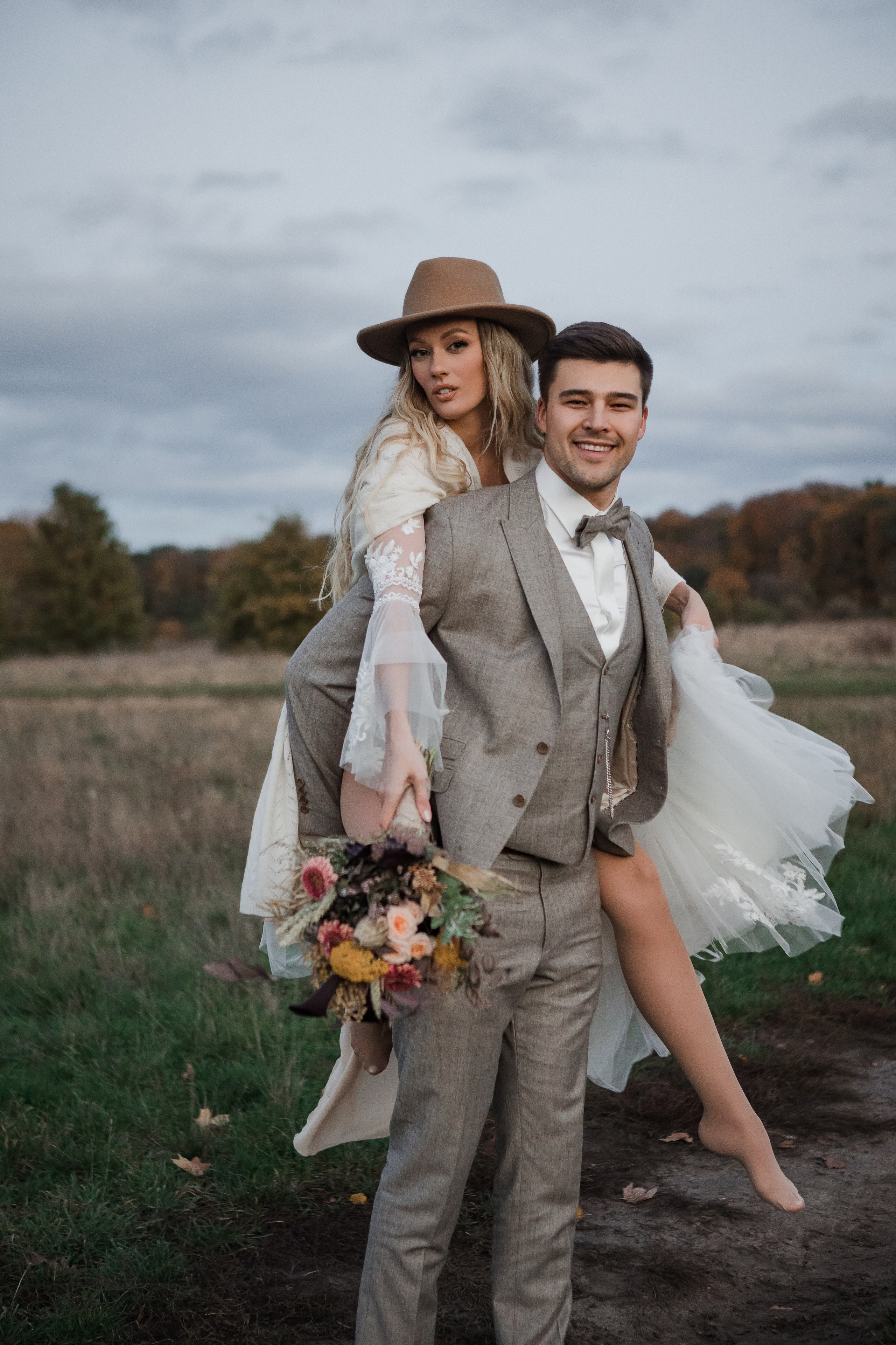 Осенняя свадьба на природе. Фотограф из Ганновера Анна Хорст