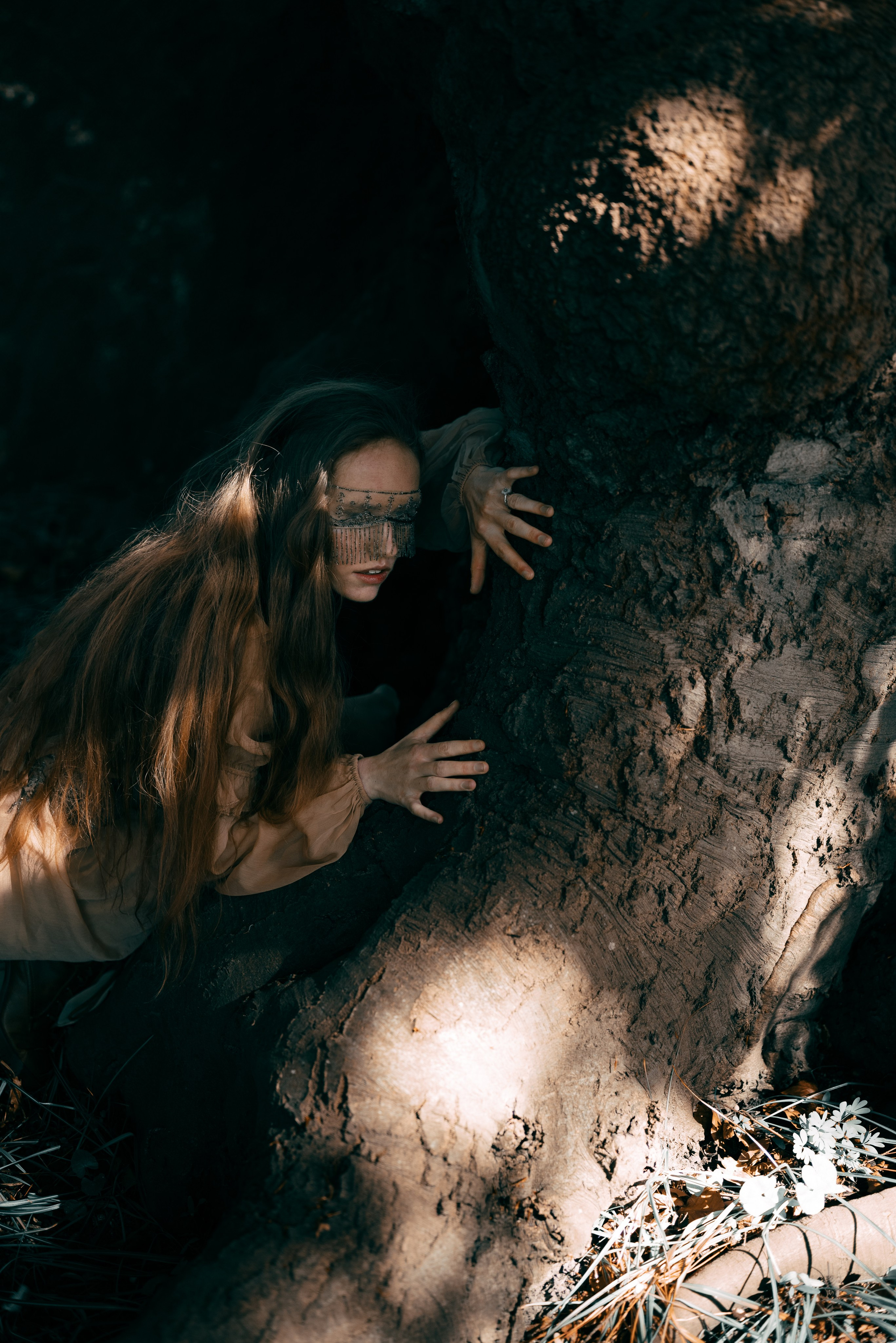 Fantasy Photoshoot in a Medieval Castle in ethereal light. Moth & Moss Photography